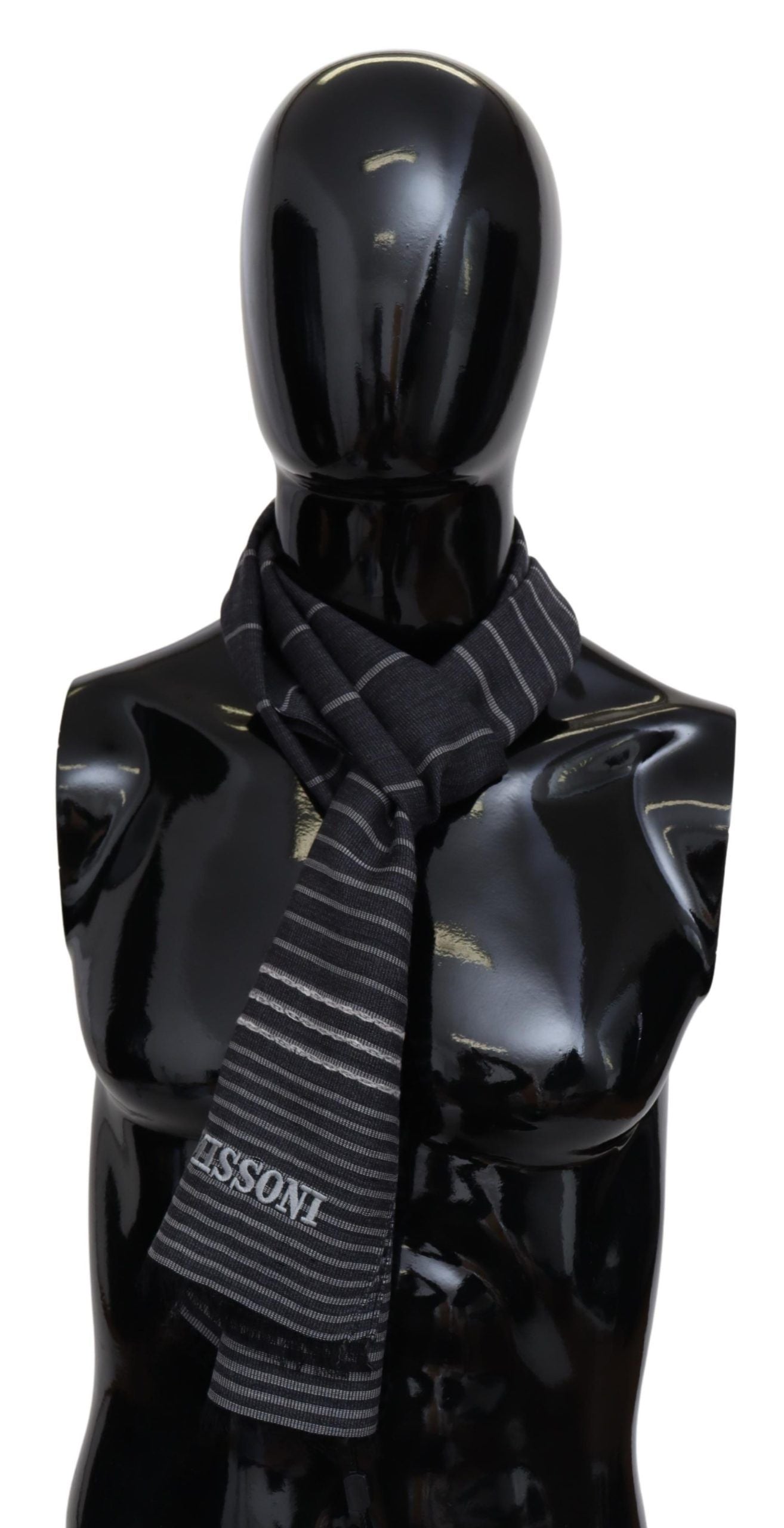 Missoni Elegant Wool-Silk Striped Scarf - Luksusmuotia Missoni - Tutustu YVES JAVANNI® 