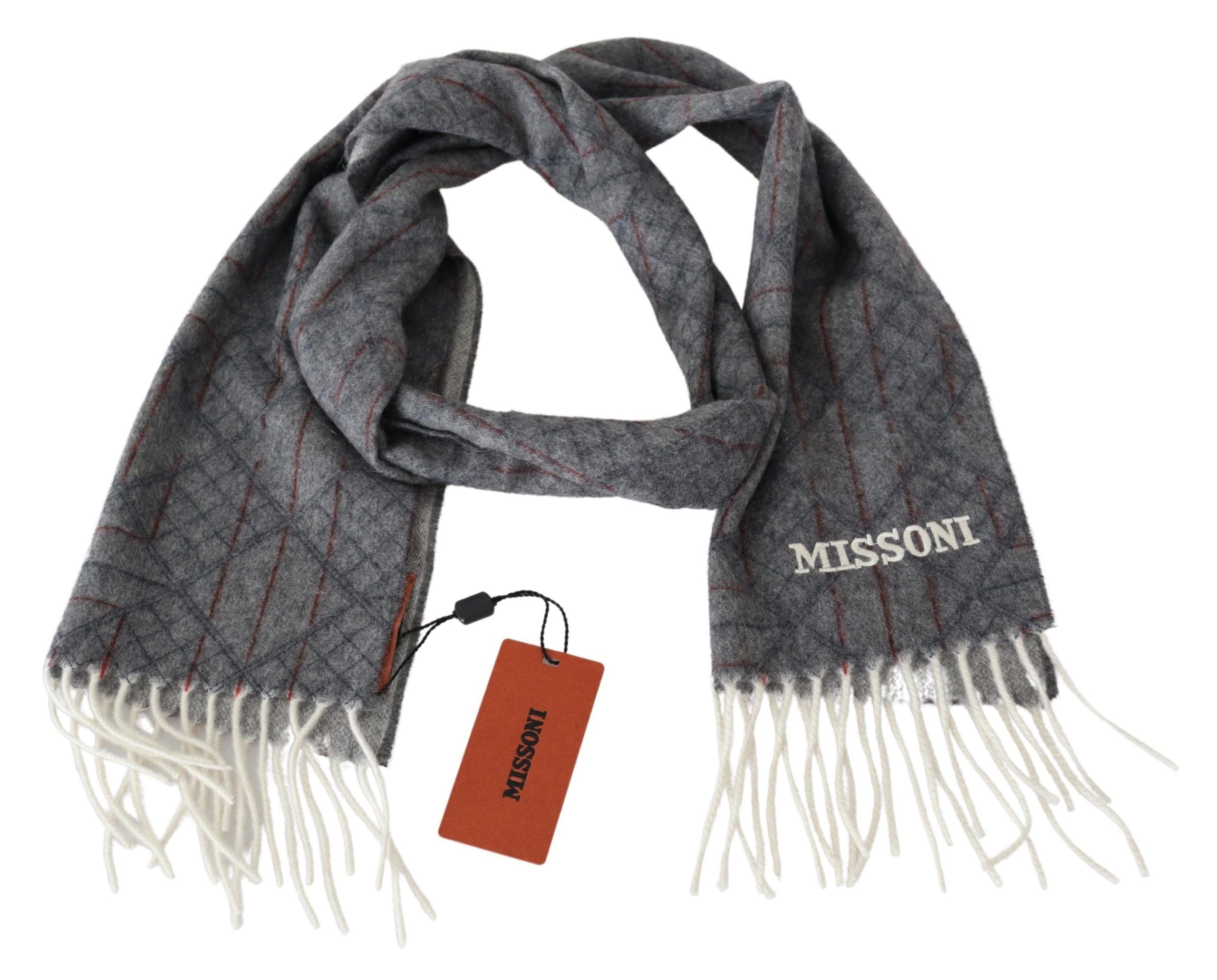 Missoni Elegant Unisex Cashmere Scarf with Signature Pattern - Luksuslaukut ja asusteet Missoni - Tutustu YVES JAVANNI® 