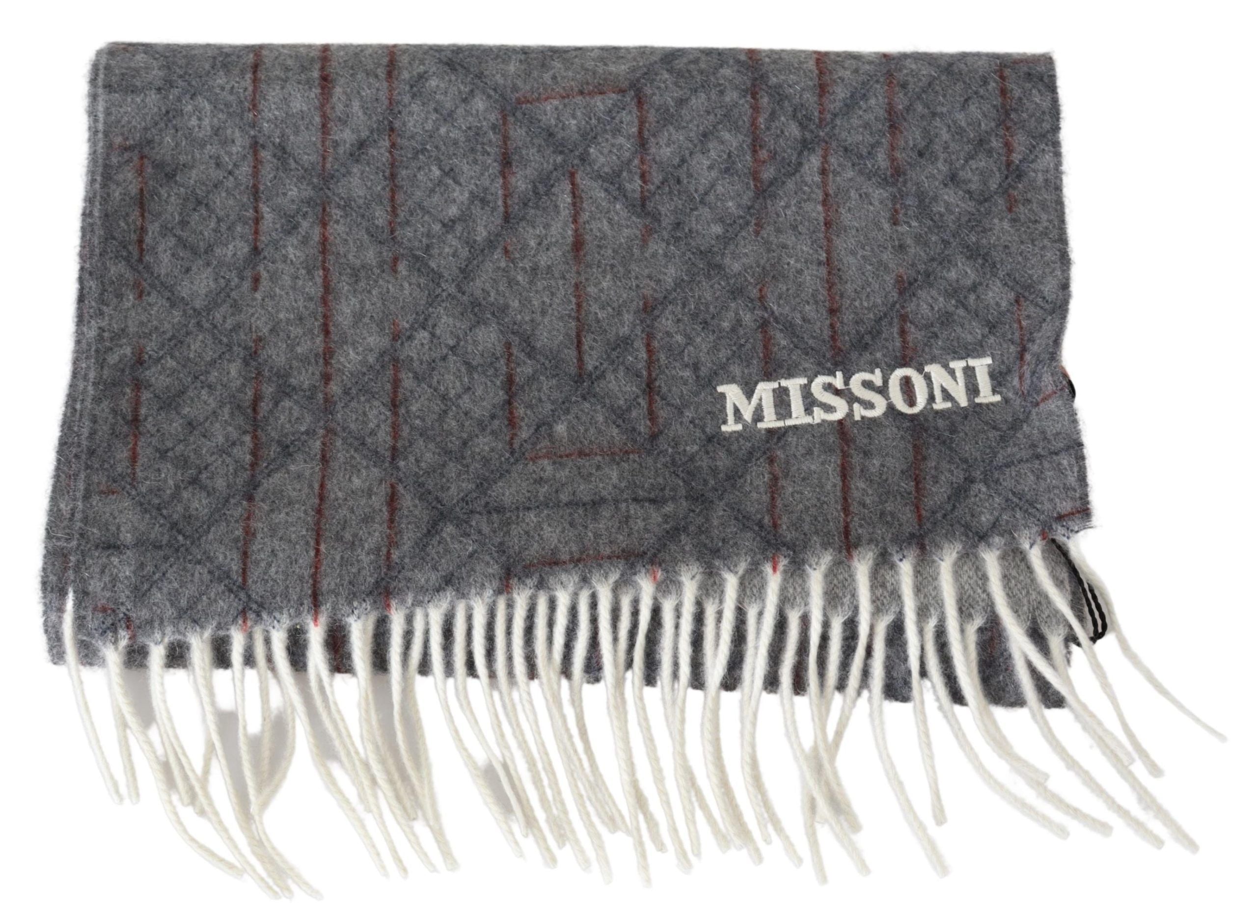 Missoni Elegant Unisex Cashmere Scarf with Signature Pattern - Luksuslaukut ja asusteet Missoni - Tutustu YVES JAVANNI® 