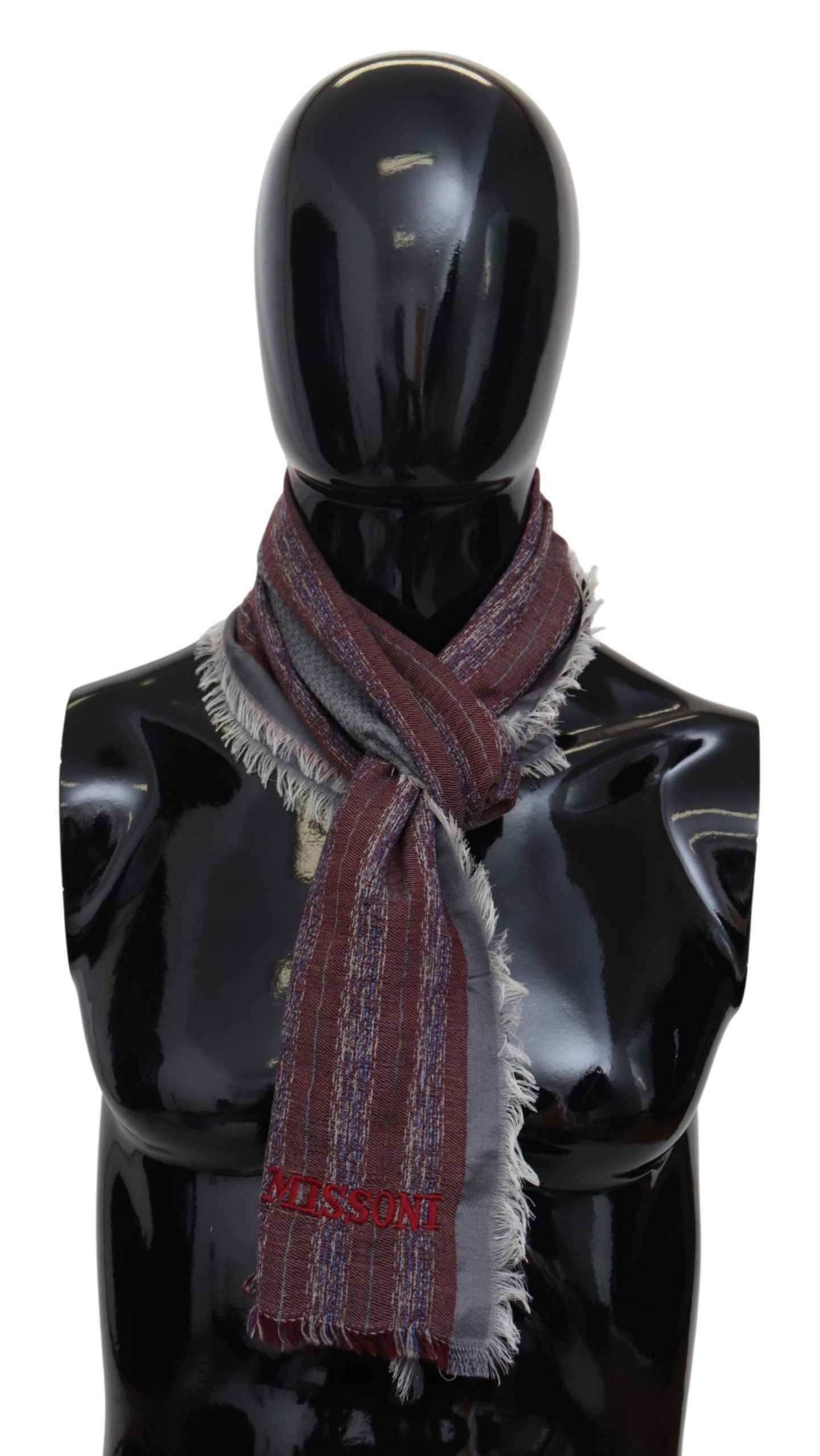 Missoni Elegant Wool Striped Logo Scarf - Luksuslaukut ja asusteet Missoni - Tutustu YVES JAVANNI® 