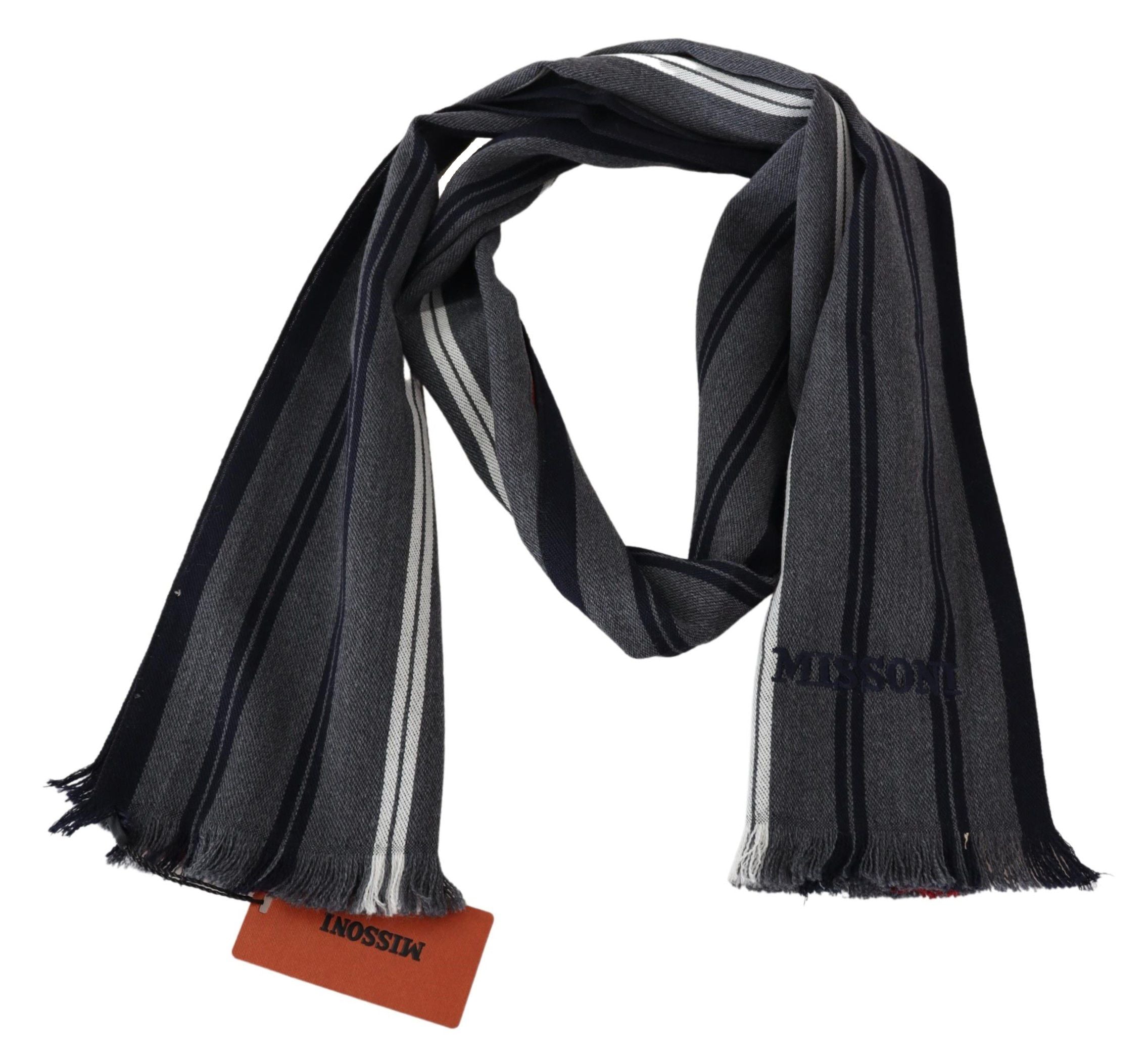 Missoni Elegant Multicolor Wool Scarf with Logo Embroidery - Luksusmuotia Missoni - Tutustu YVES JAVANNI® 