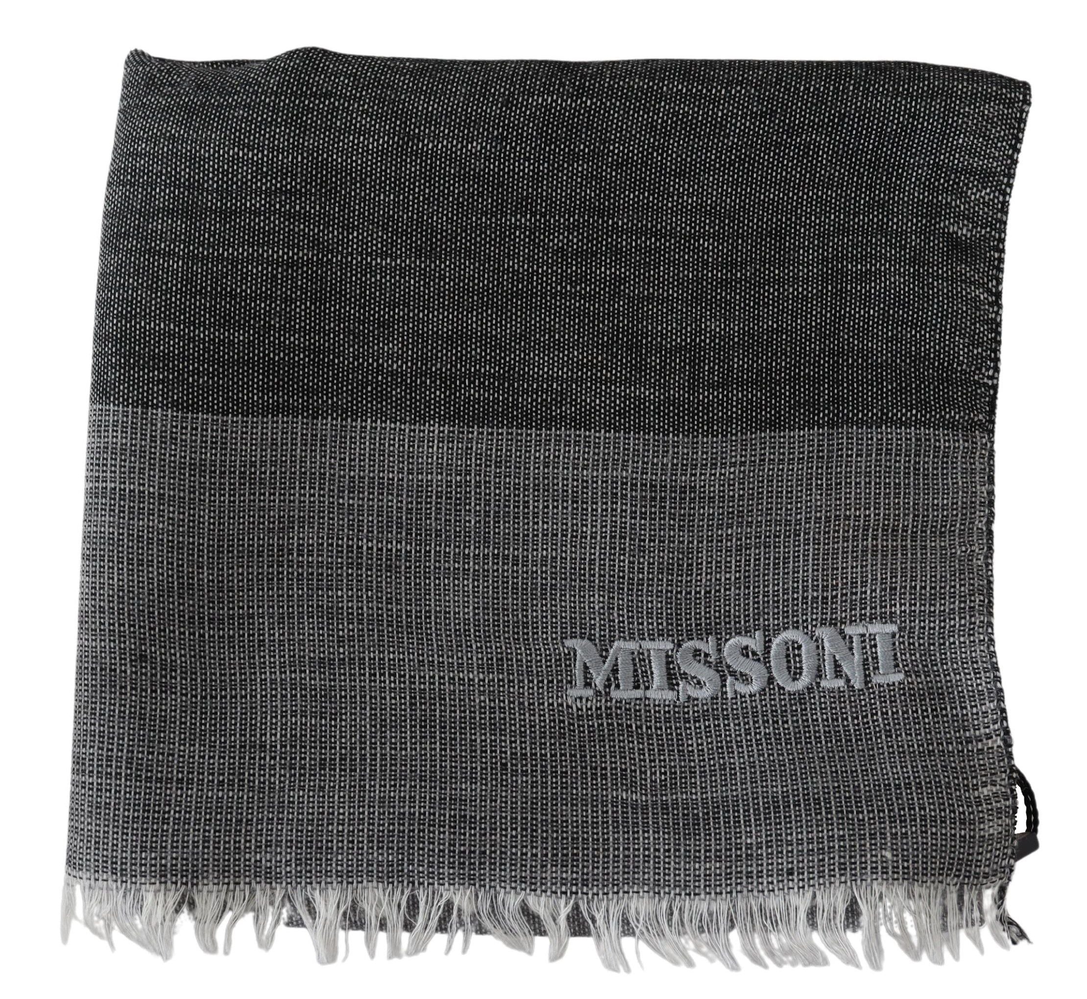 Missoni Elegant Striped Wool Scarf with Logo Embroidery - Luksuslaukut ja asusteet Missoni - Tutustu YVES JAVANNI® 