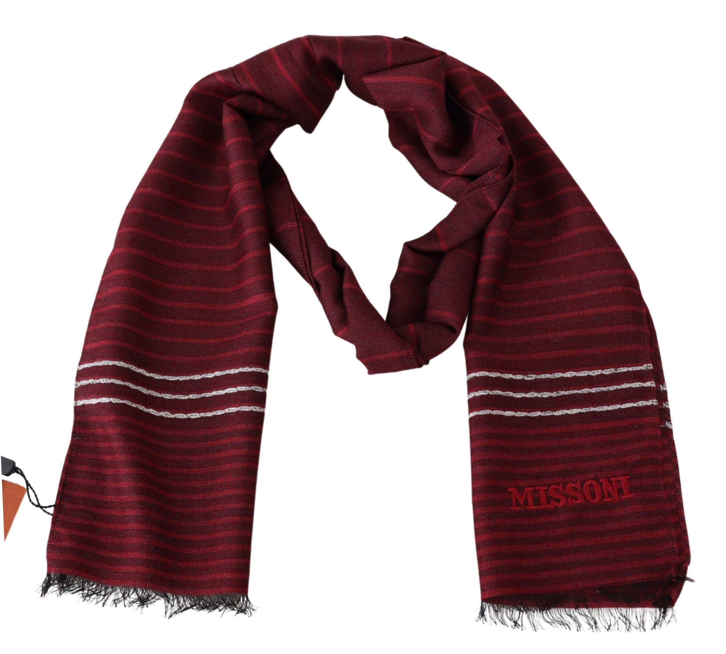 Missoni Elegant Wool Silk Blend Striped Scarf - Luksuslaukut ja asusteet Missoni - Tutustu YVES JAVANNI® 