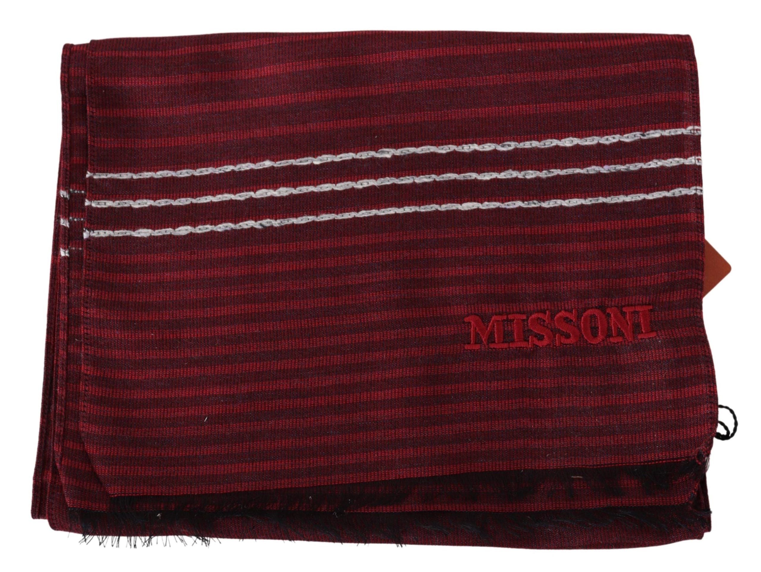 Missoni Elegant Wool Silk Blend Striped Scarf - Luksuslaukut ja asusteet Missoni - Tutustu YVES JAVANNI® 