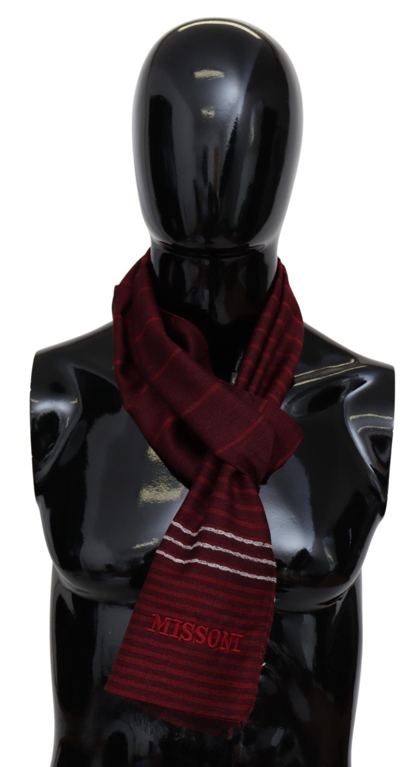 Missoni Elegant Wool Silk Blend Striped Scarf - Luksusmuotia Missoni - Tutustu YVES JAVANNI® 