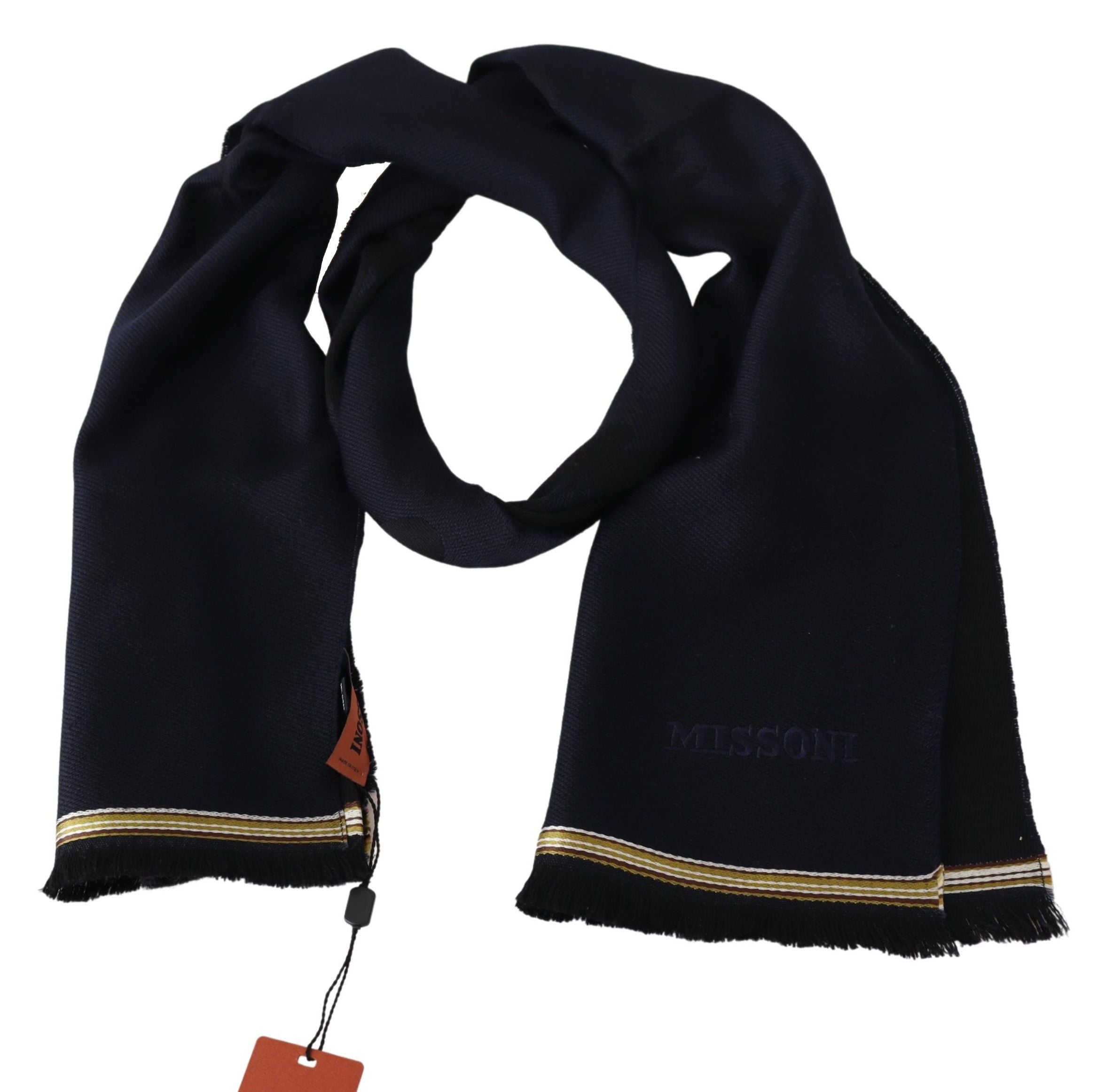 Missoni Elegant Unisex Wool Scarf with Embroidered Logo - Luksuslaukut ja asusteet Missoni - Tutustu YVES JAVANNI® 