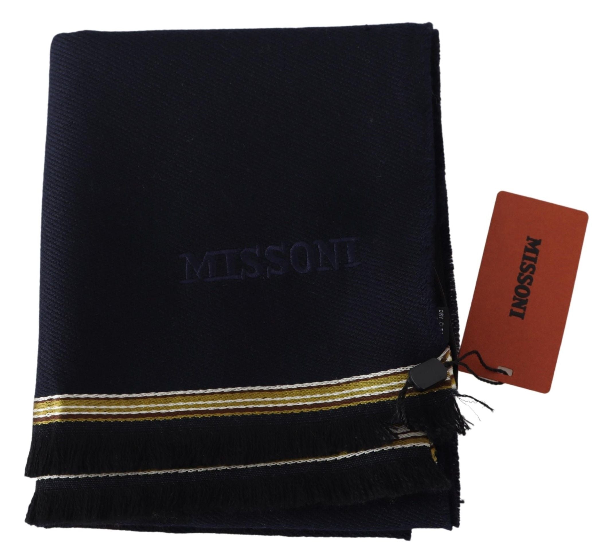 Missoni Elegant Unisex Wool Scarf with Embroidered Logo - Luksuslaukut ja asusteet Missoni - Tutustu YVES JAVANNI® 