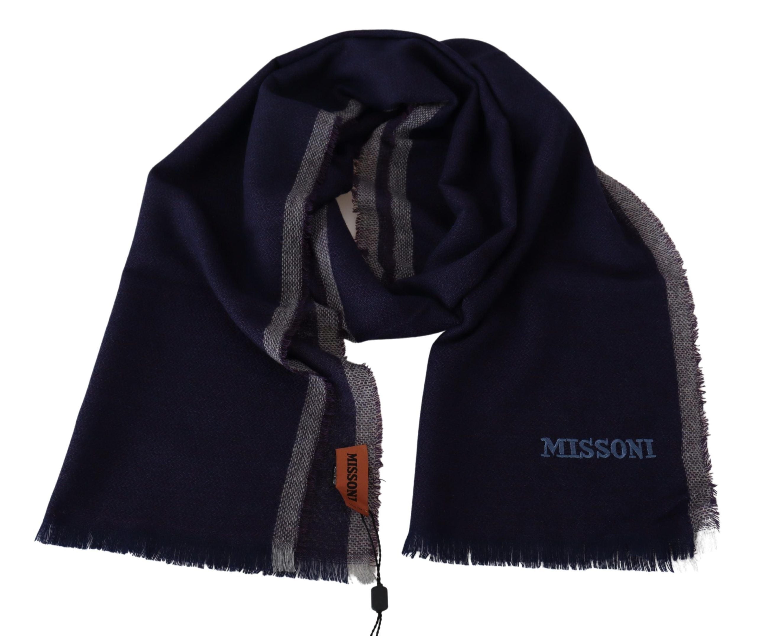 Missoni Authentic Wool Scarf with Striped Pattern - Luksusmuotia Missoni - Tutustu YVES JAVANNI® 