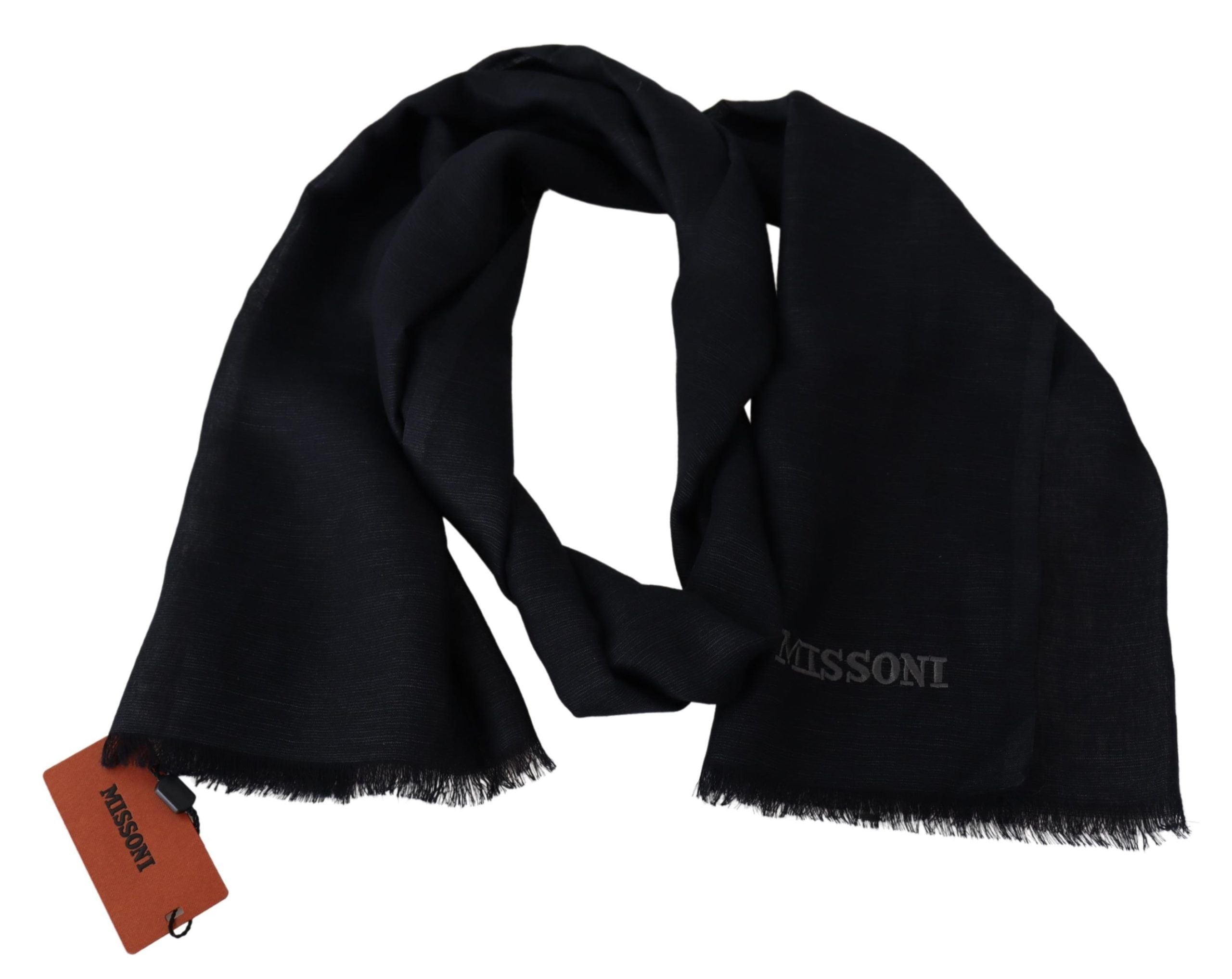 Missoni Elegant Unisex Wool Scarf with Fringes and Logo - Luksuslaukut ja asusteet Missoni - Tutustu YVES JAVANNI® 