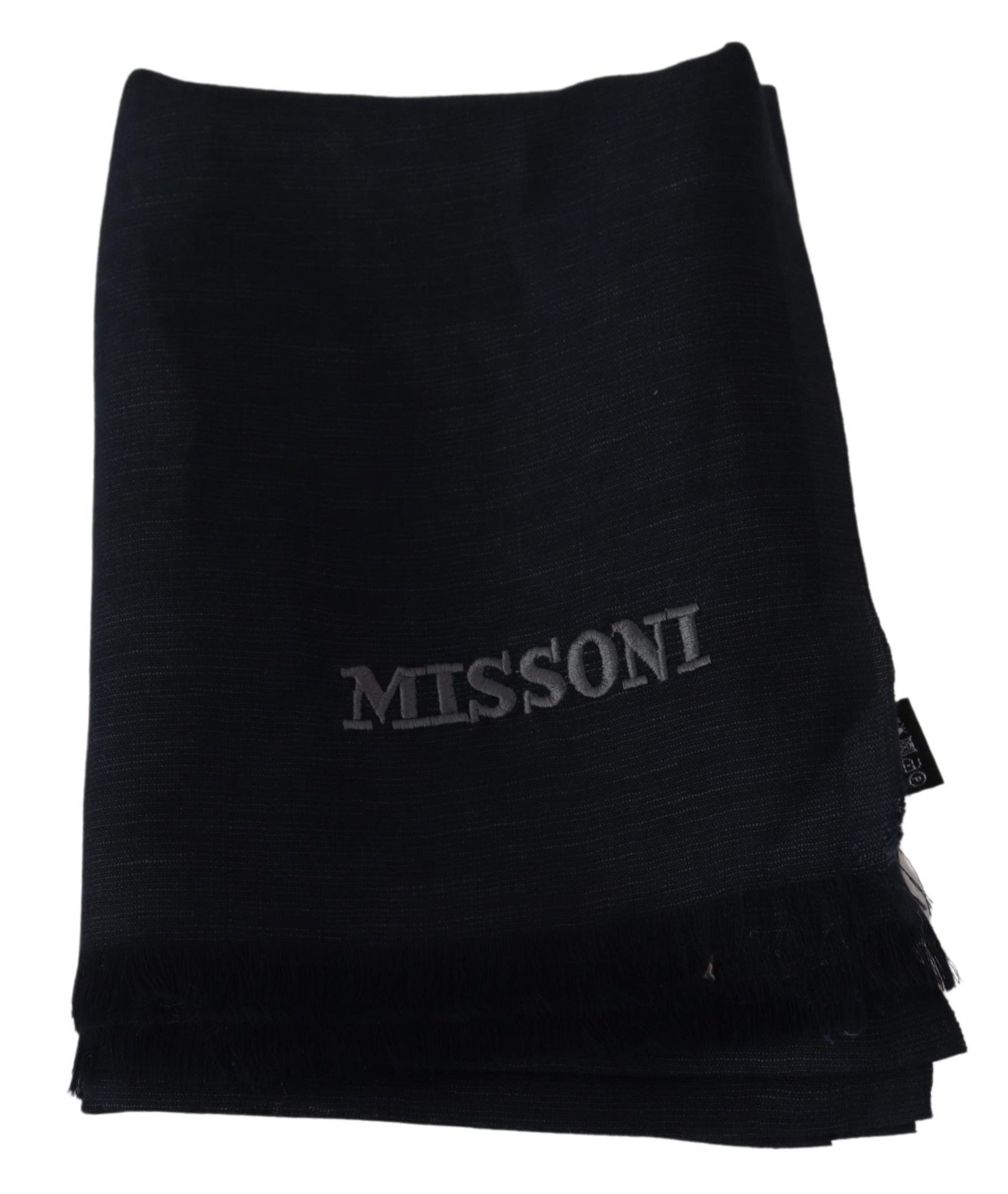 Missoni Elegant Unisex Wool Scarf with Fringes and Logo - Luksusmuotia Missoni - Tutustu YVES JAVANNI® 