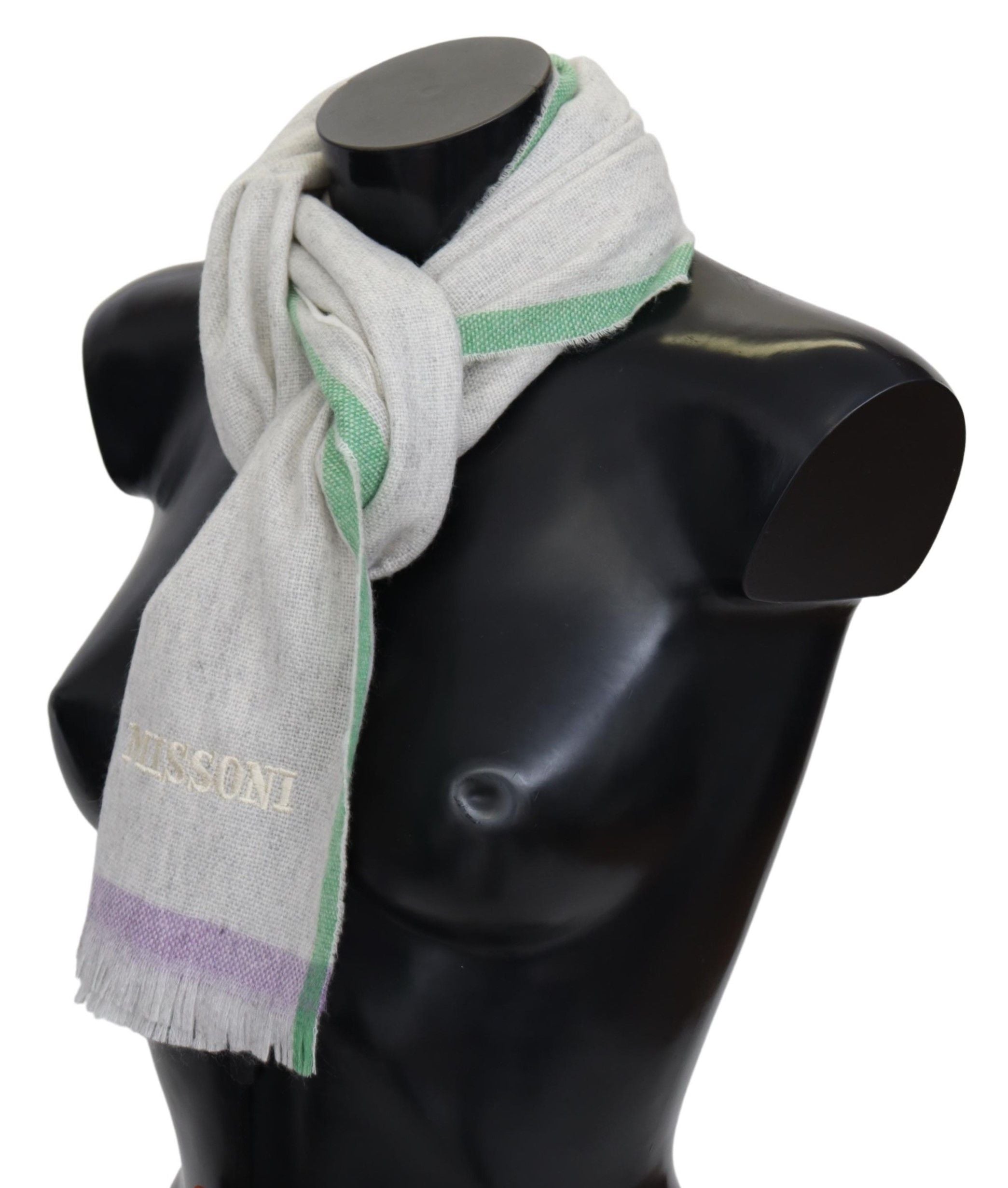 Missoni Elegant Cashmere Patterned Scarf - Luksuslaukut ja asusteet Missoni - Tutustu YVES JAVANNI® 