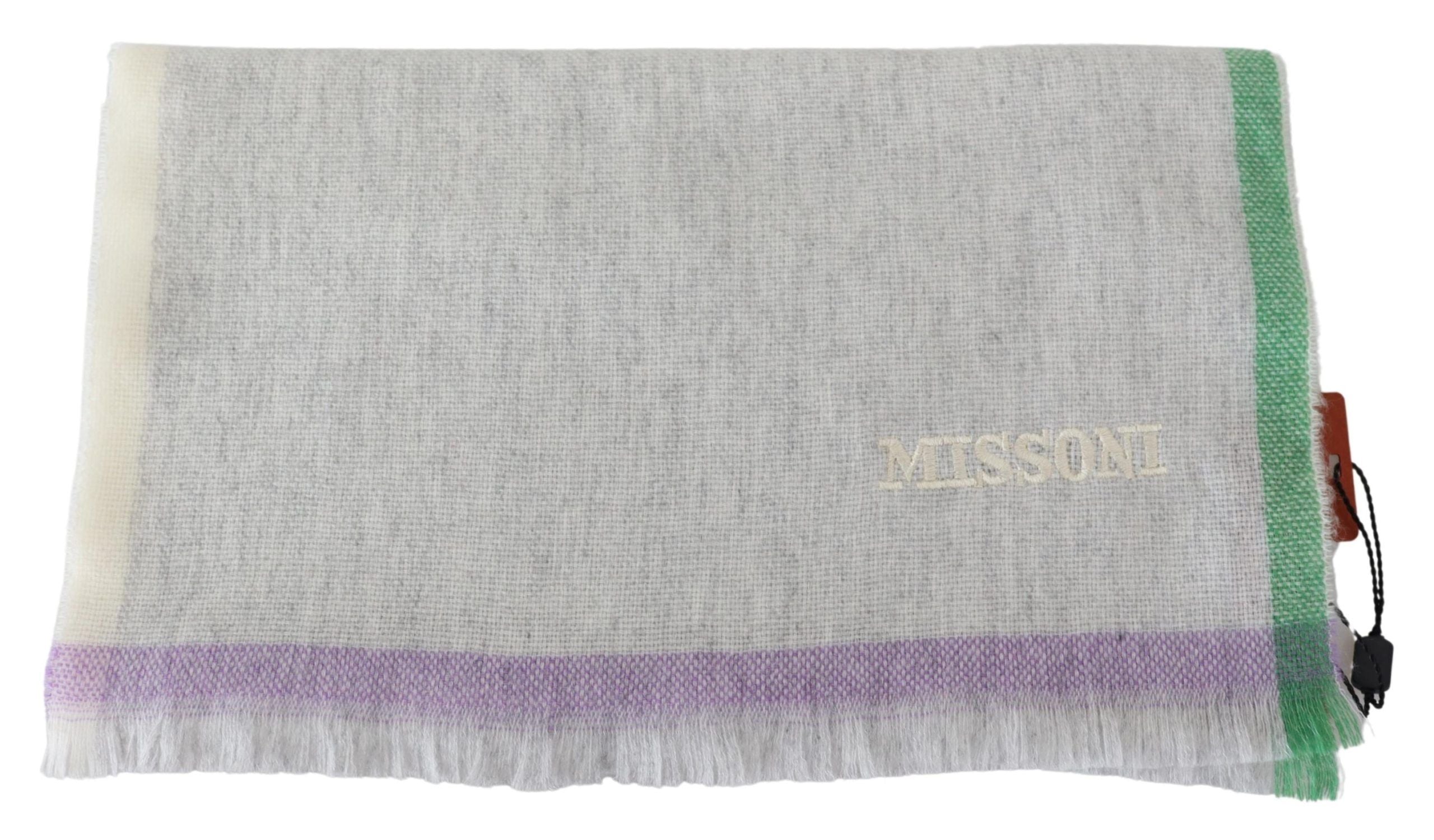 Missoni Elegant Cashmere Patterned Scarf - Luksuslaukut ja asusteet Missoni - Tutustu YVES JAVANNI® 