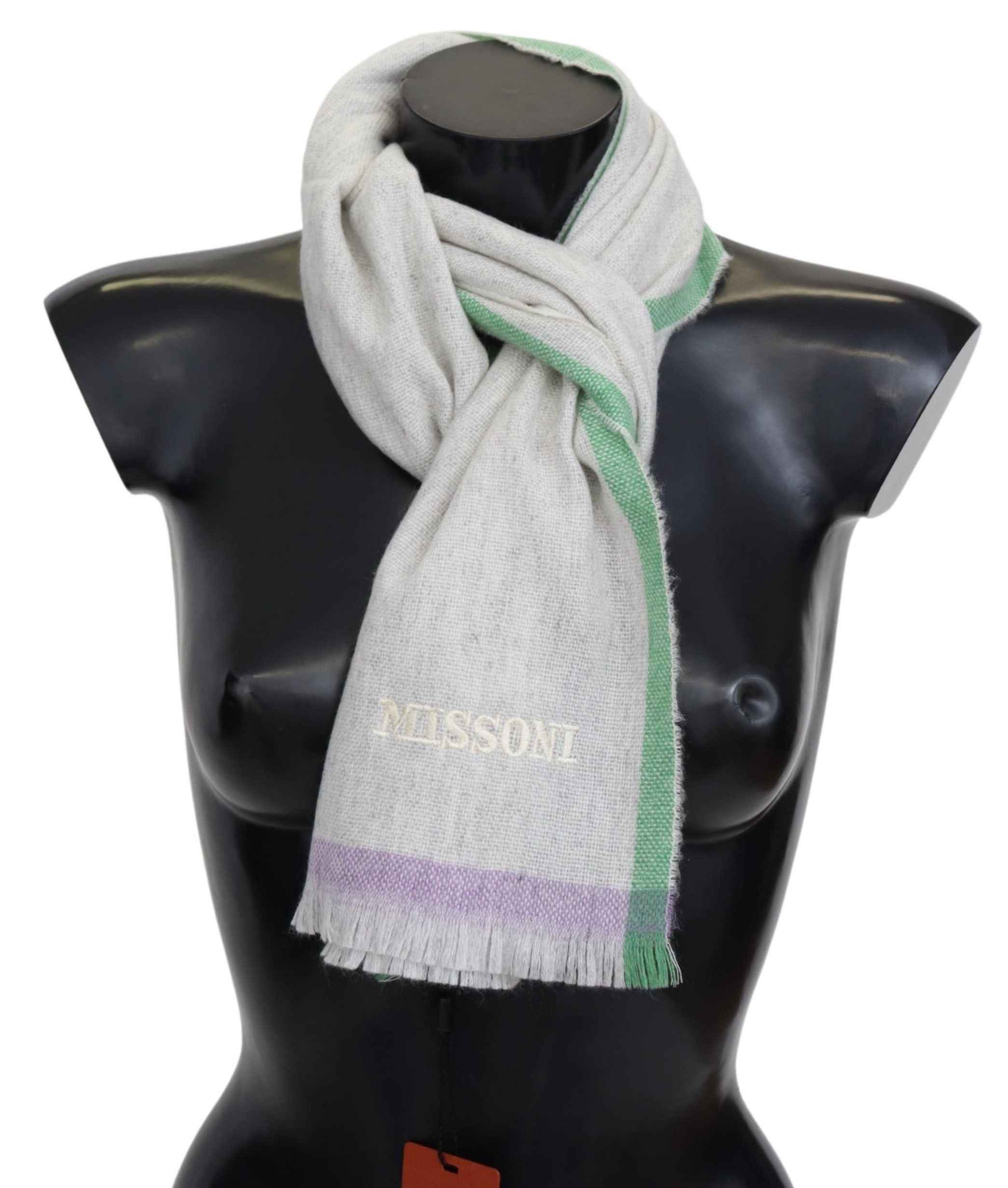 Missoni Elegant Cashmere Patterned Scarf - Luksuslaukut ja asusteet Missoni - Tutustu YVES JAVANNI® 