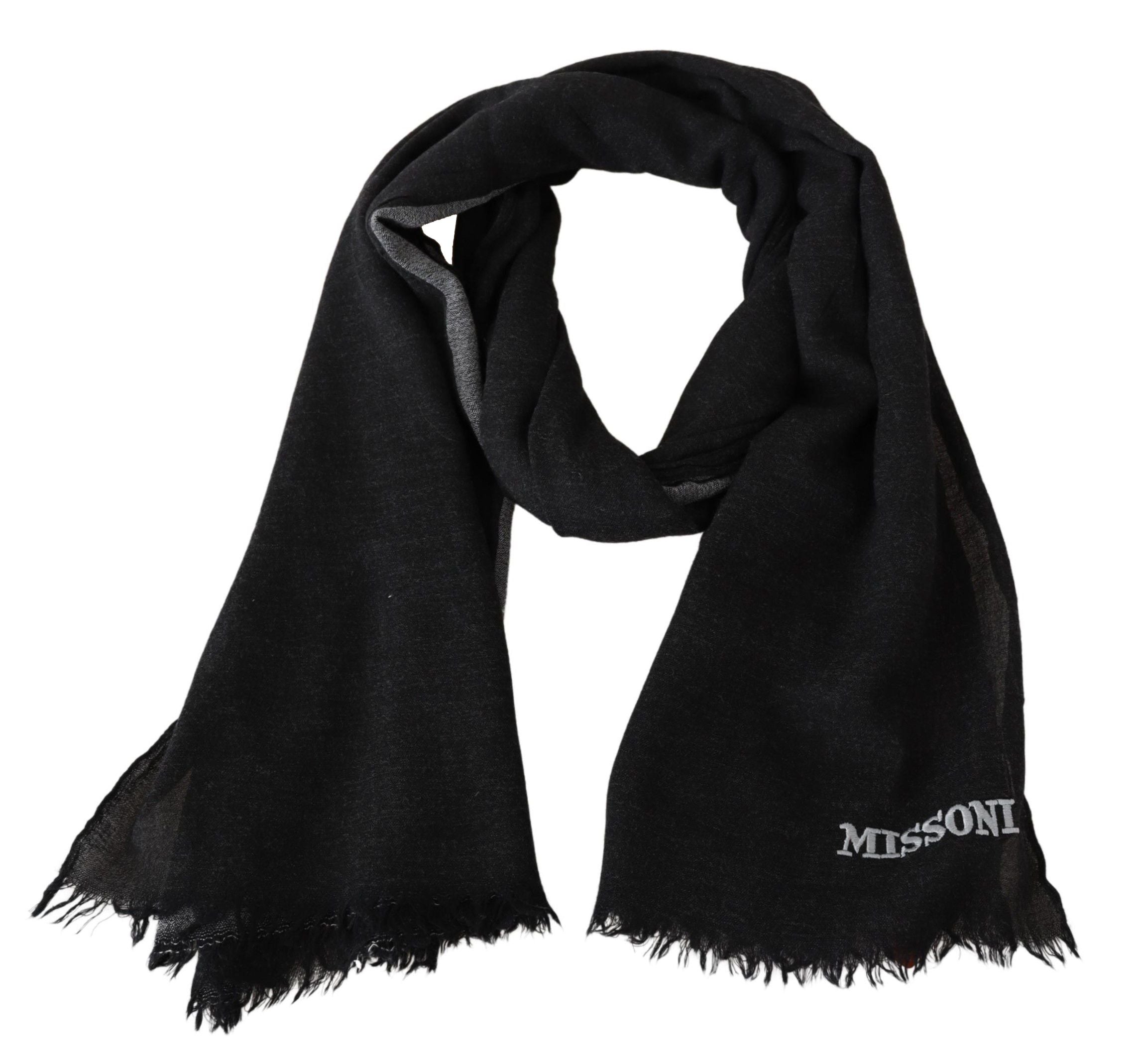 Missoni Elegant Wool Scarf with Signature Embroidery - Luksusmuotia Missoni - Tutustu YVES JAVANNI® 