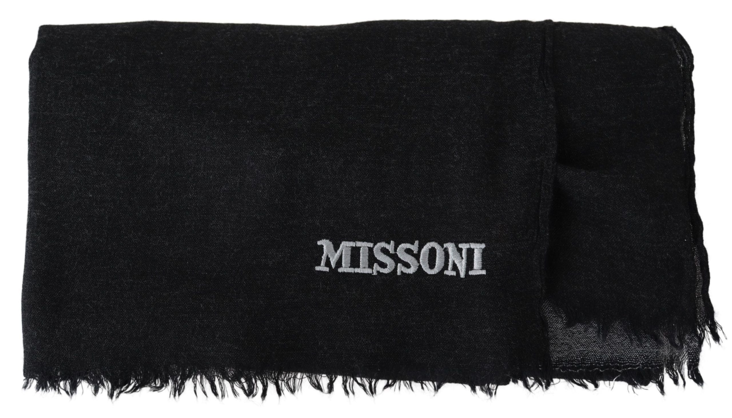 Missoni Elegant Wool Scarf with Signature Embroidery - Luksusmuotia Missoni - Tutustu YVES JAVANNI® 