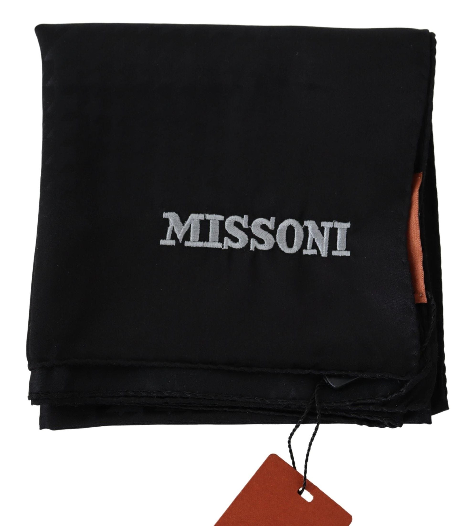 Missoni Elegant Black Wool Scarf with Logo Embroidery - Luksusmuotia Missoni - Tutustu YVES JAVANNI® 