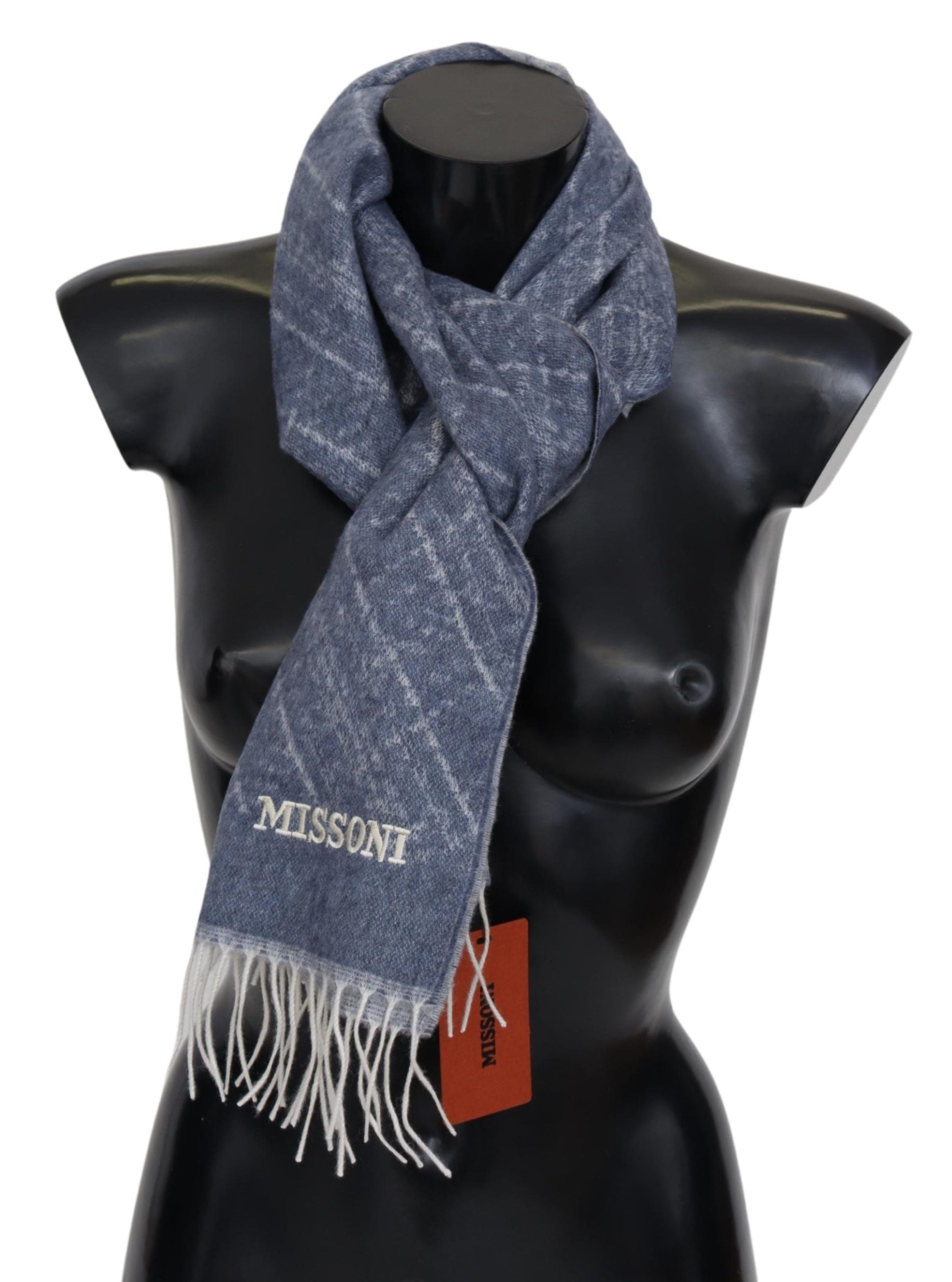 Missoni Elegant Cashmere Scarf with Signature Pattern - Luksuslaukut ja asusteet Missoni - Tutustu YVES JAVANNI® 