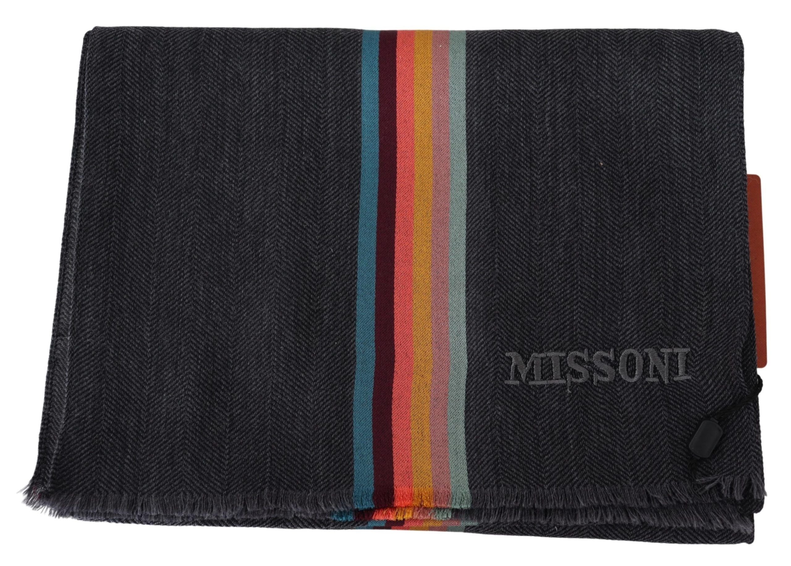 Missoni Elegant Wool-Silk Blend Striped Scarf - Luksusmuotia Missoni - Tutustu YVES JAVANNI® 