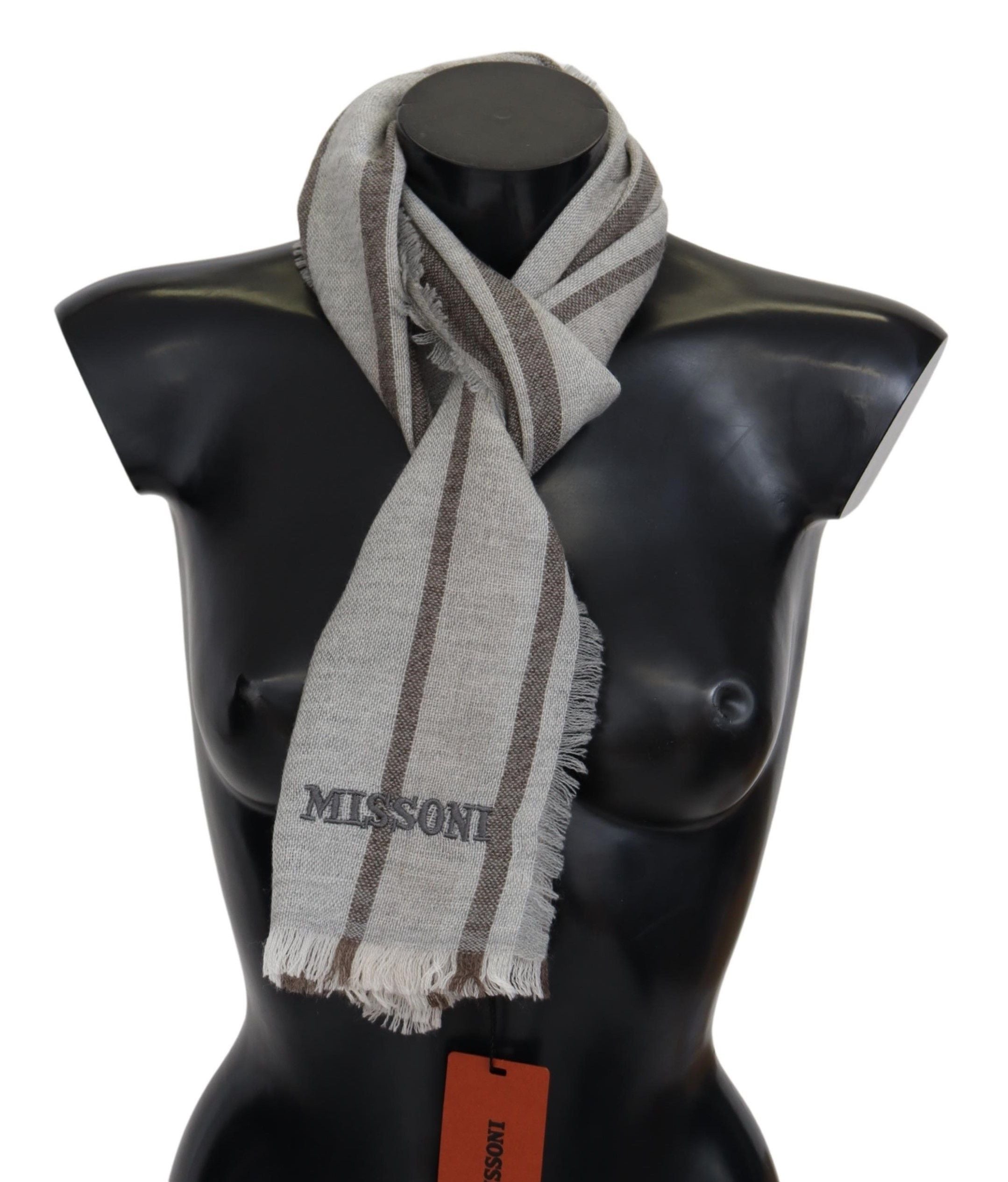 Missoni Multicolor Wool Stripe Fringe Scarf Unisex - Luksuslaukut ja asusteet Missoni - Tutustu YVES JAVANNI® 