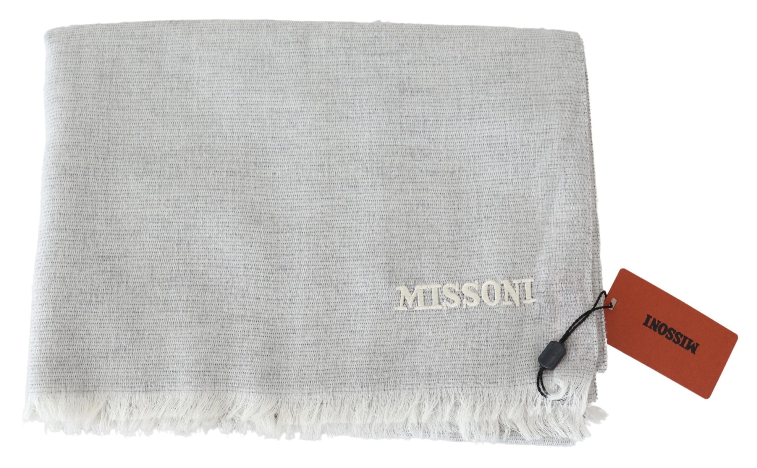 Missoni Elegant Wool Scarf with Signature Embroidery - Luksusmuotia Missoni - Tutustu YVES JAVANNI® 