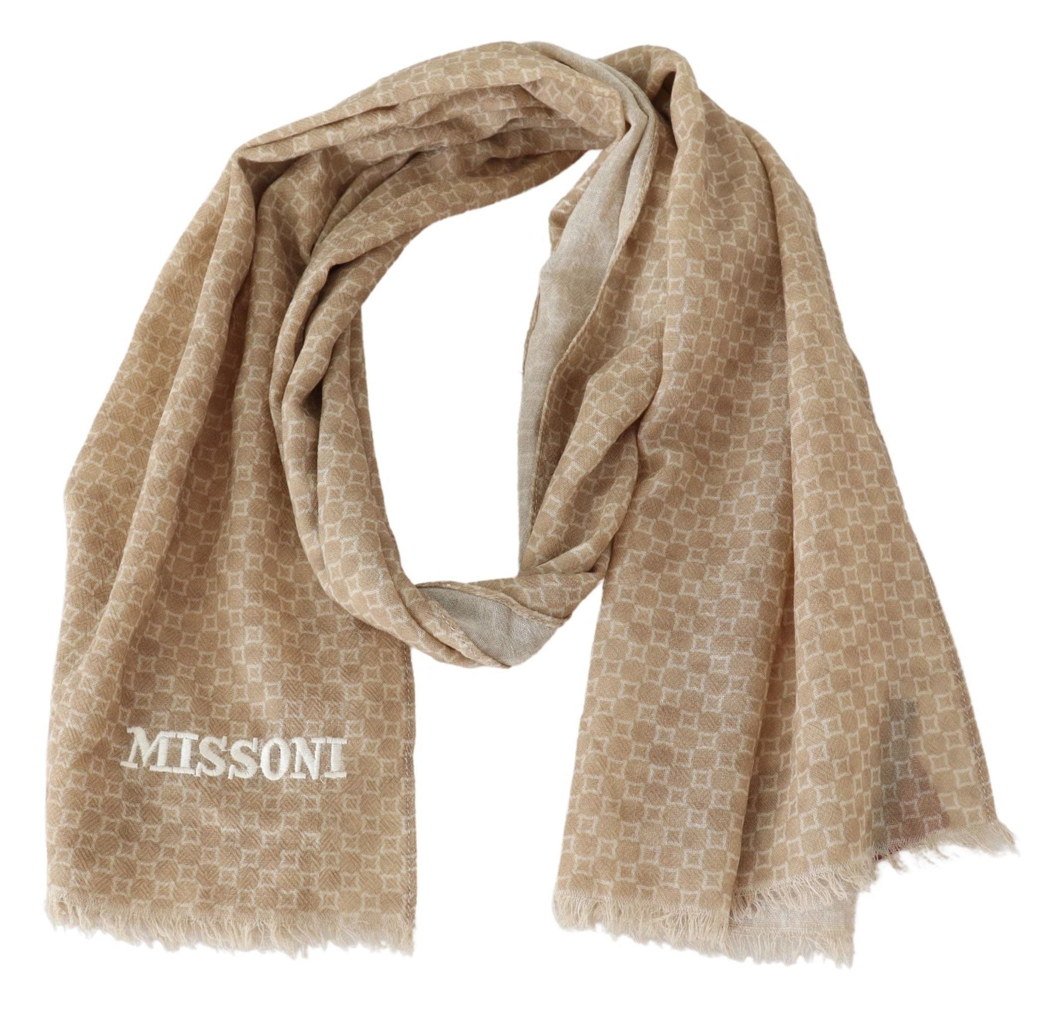 Missoni Elegant Wool Scarf with Signature Design - Luksusmuotia Missoni - Tutustu YVES JAVANNI® 