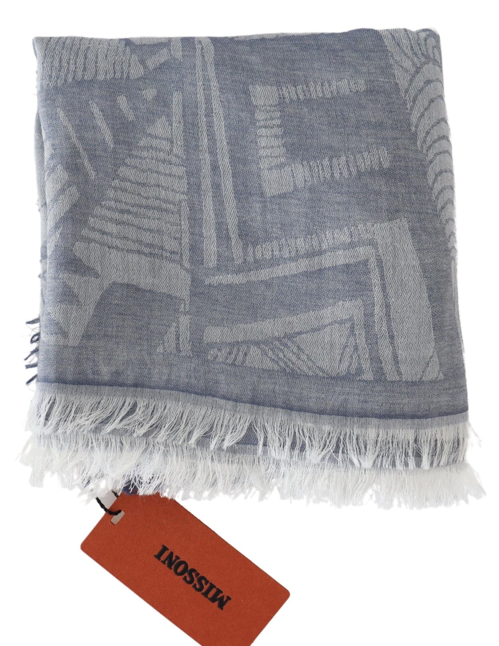 Missoni Elegant Cashmere Fringed Scarf in Gray - Luksusmuotia Missoni - Tutustu YVES JAVANNI® 