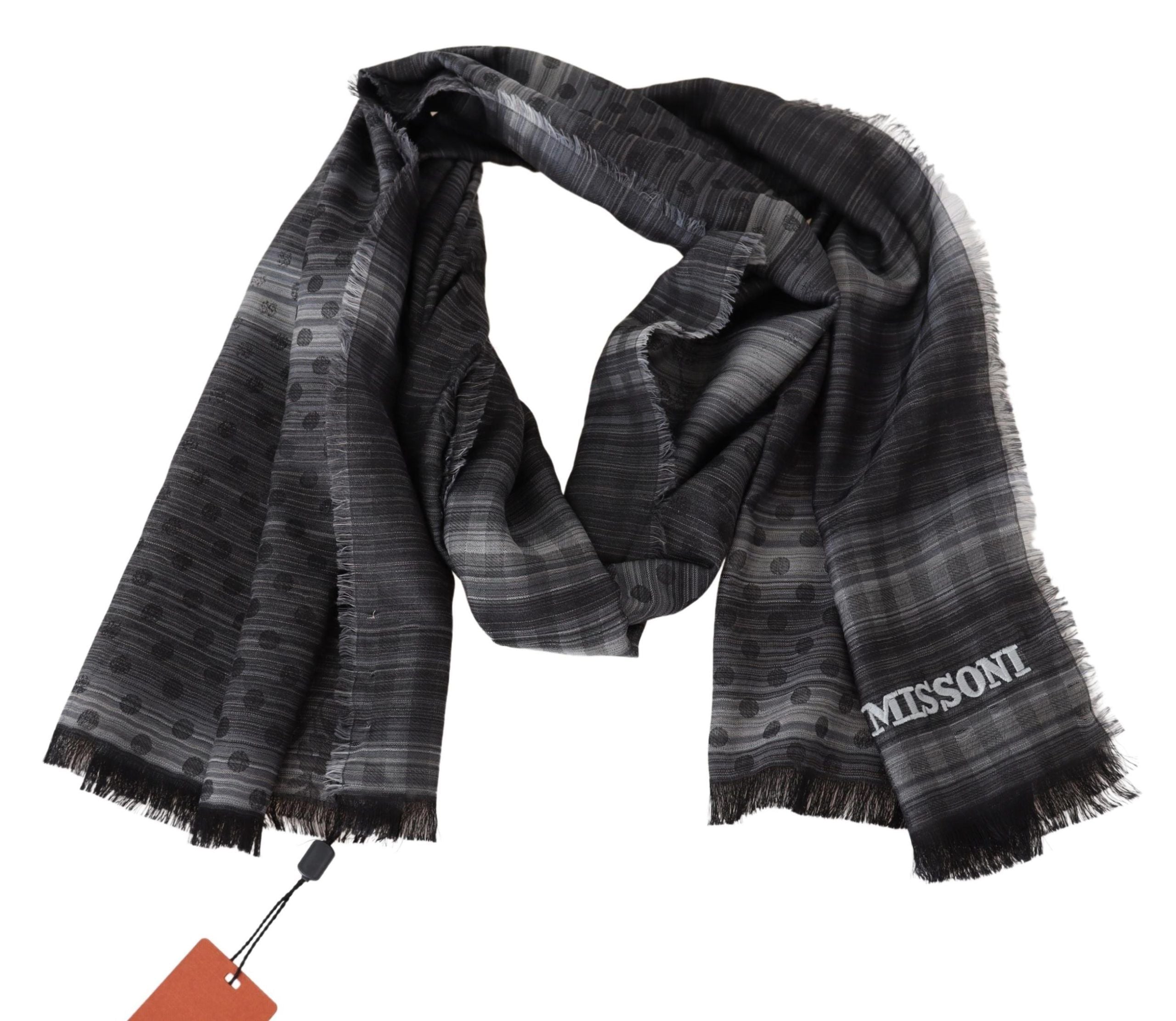 Missoni Elegant Wool Silk Polka Dot Scarf - Luksuslaukut ja asusteet Missoni - Tutustu YVES JAVANNI® 