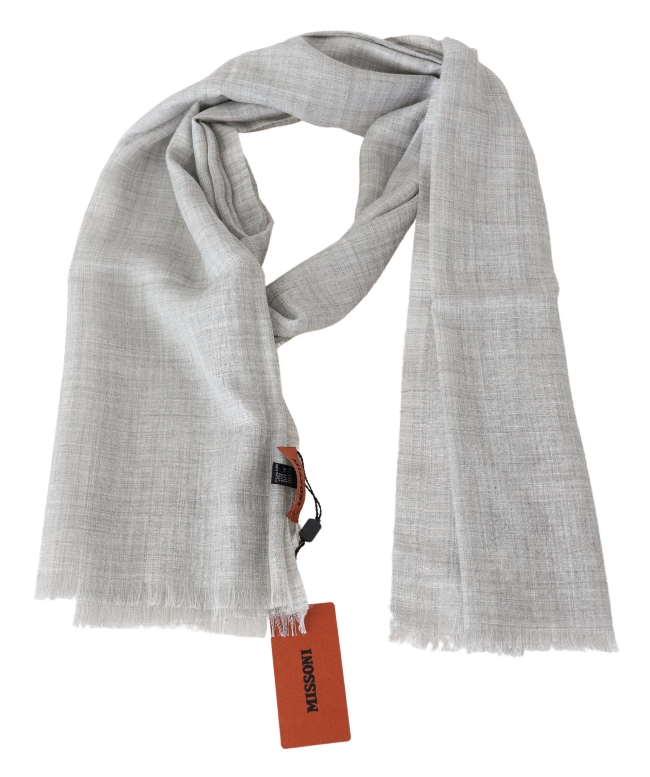 Missoni Elegant Beige Wool Silk Unisex Scarf - Luksuslaukut ja asusteet Missoni - Tutustu YVES JAVANNI® 