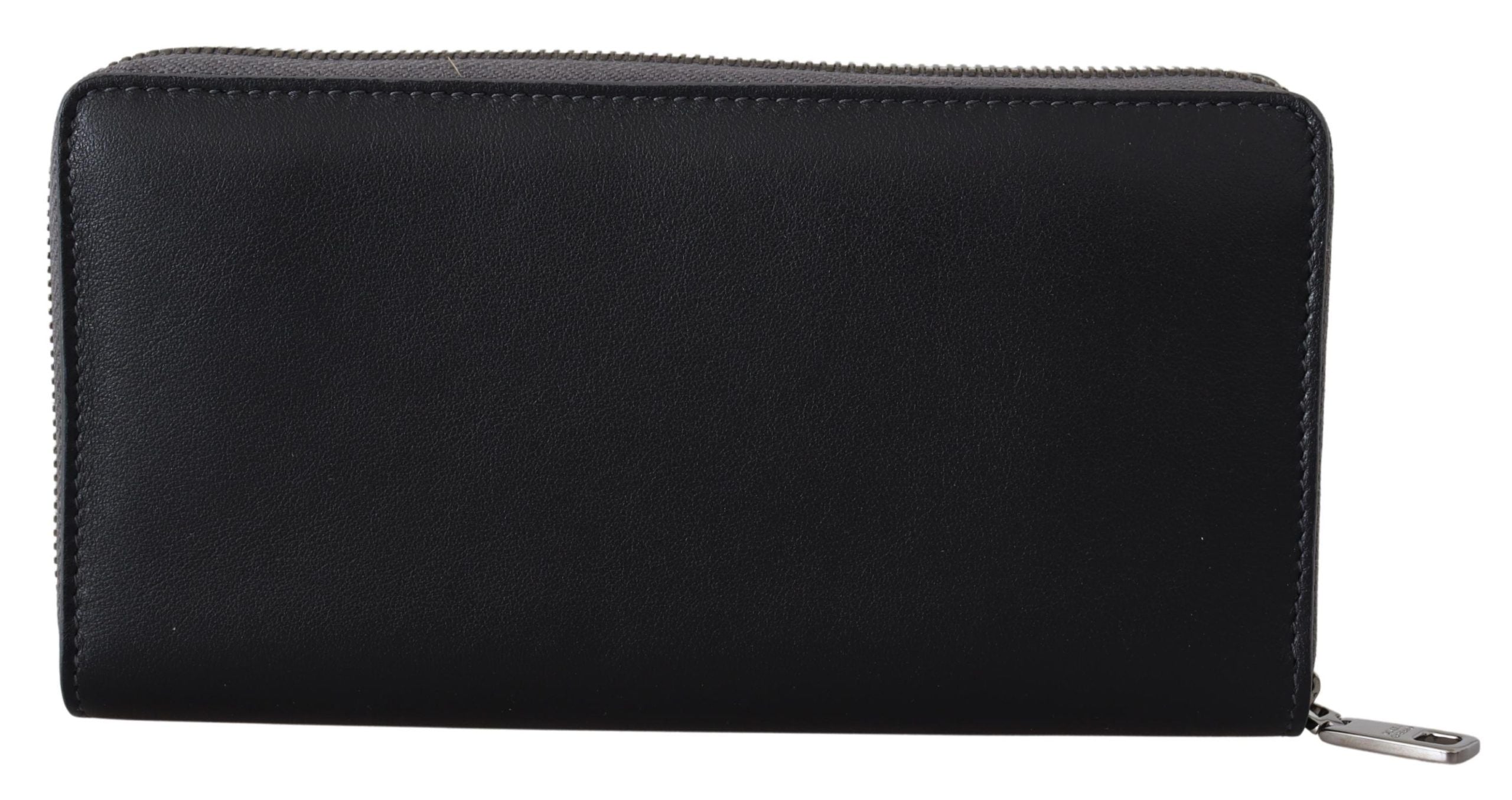 Dolce & Gabbana Elegant Textured Leather Zip-Around Wallet - Luksusmuotia Dolce & Gabbana - Tutustu YVES JAVANNI® 