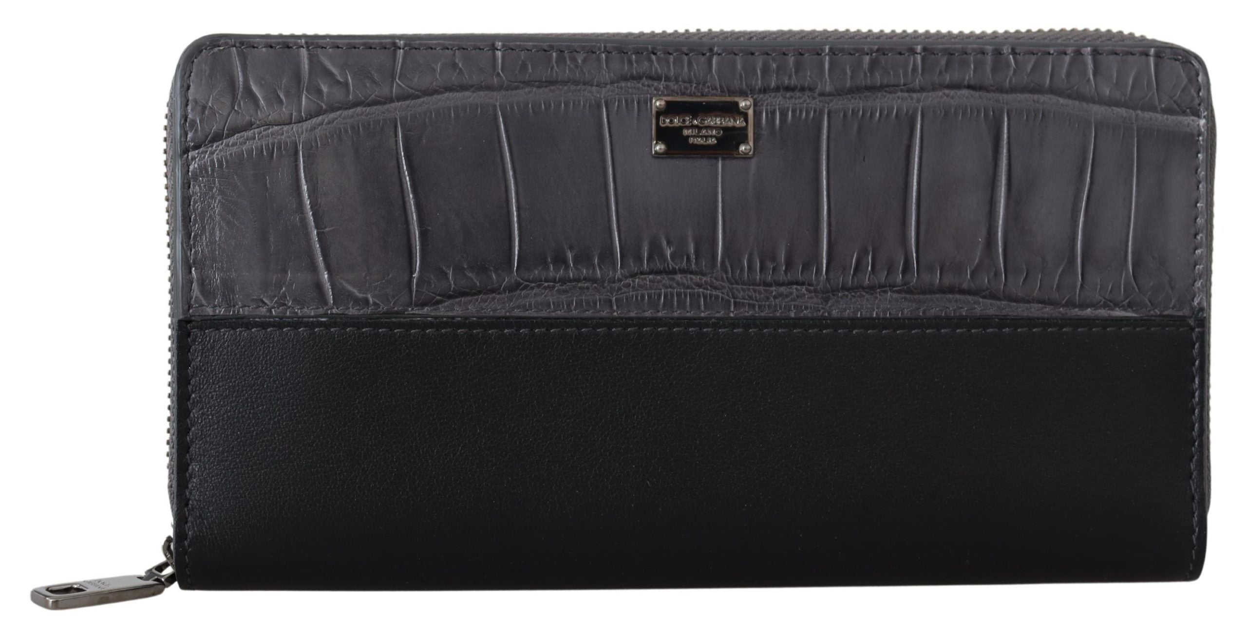 Dolce & Gabbana Elegant Textured Leather Zip-Around Wallet - Luksusmuotia Dolce & Gabbana - Tutustu YVES JAVANNI® 