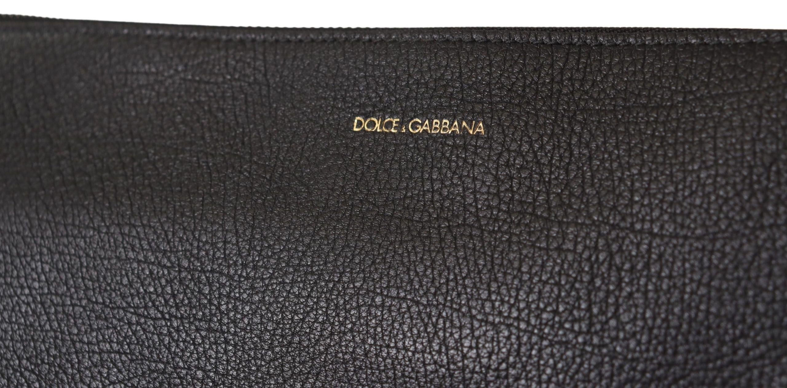 Dolce & Gabbana Elegant Black Leather Sling Shoulder Bag - Luksusmuotia Dolce & Gabbana - Tutustu YVES JAVANNI® 