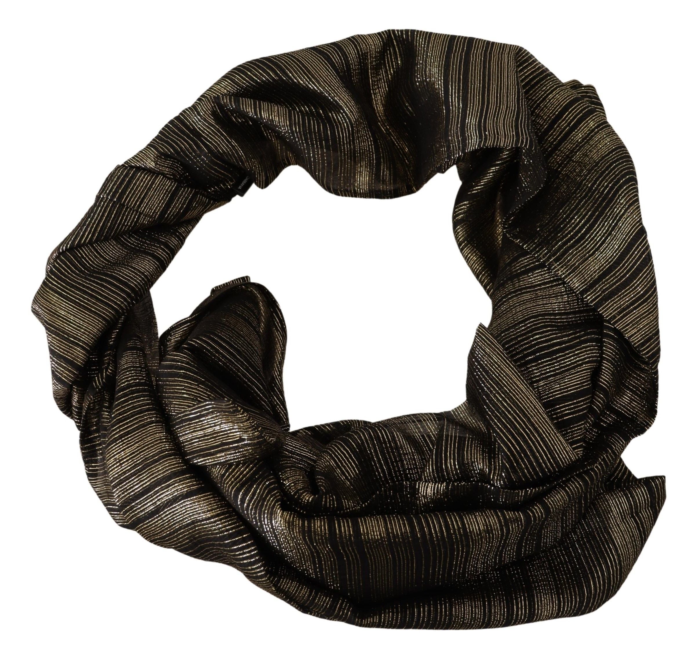 Dolce & Gabbana Elegant Gold Silk Blend Scarf - Luksusmuotia Dolce & Gabbana - Tutustu YVES JAVANNI® 