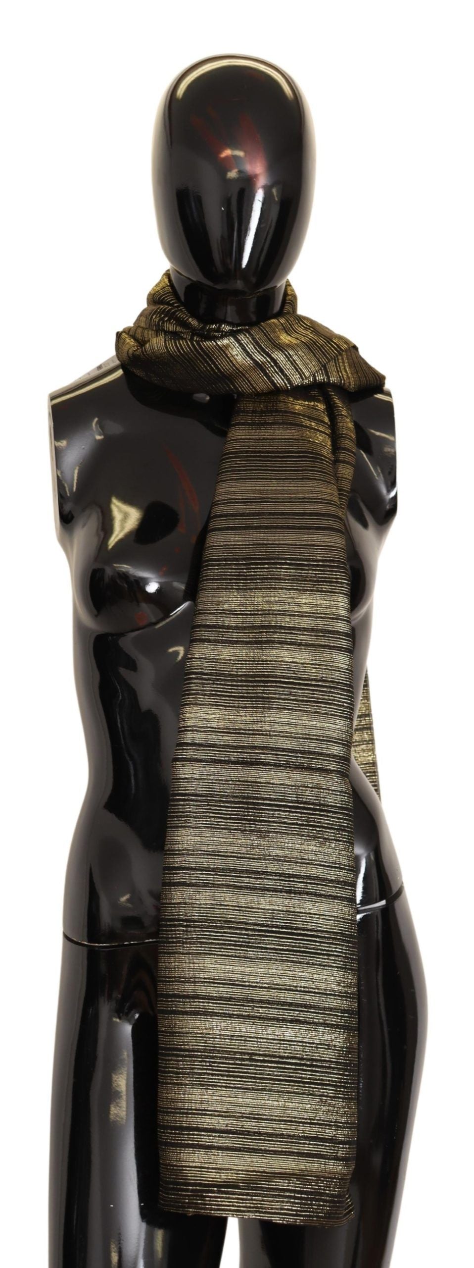 Dolce & Gabbana Elegant Gold Silk Blend Scarf - Luksusmuotia Dolce & Gabbana - Tutustu YVES JAVANNI® 