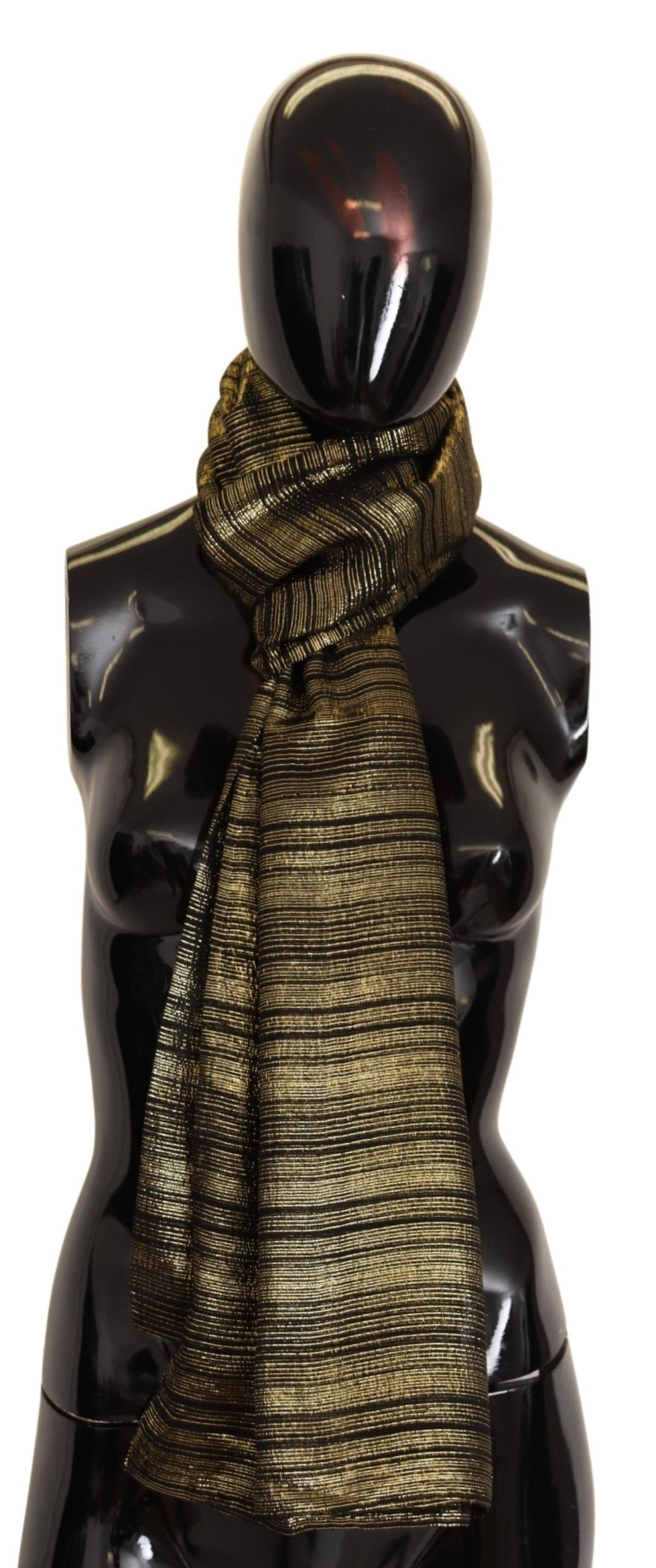 Dolce & Gabbana Elegant Gold Silk Blend Scarf - Luksusmuotia Dolce & Gabbana - Tutustu YVES JAVANNI® 