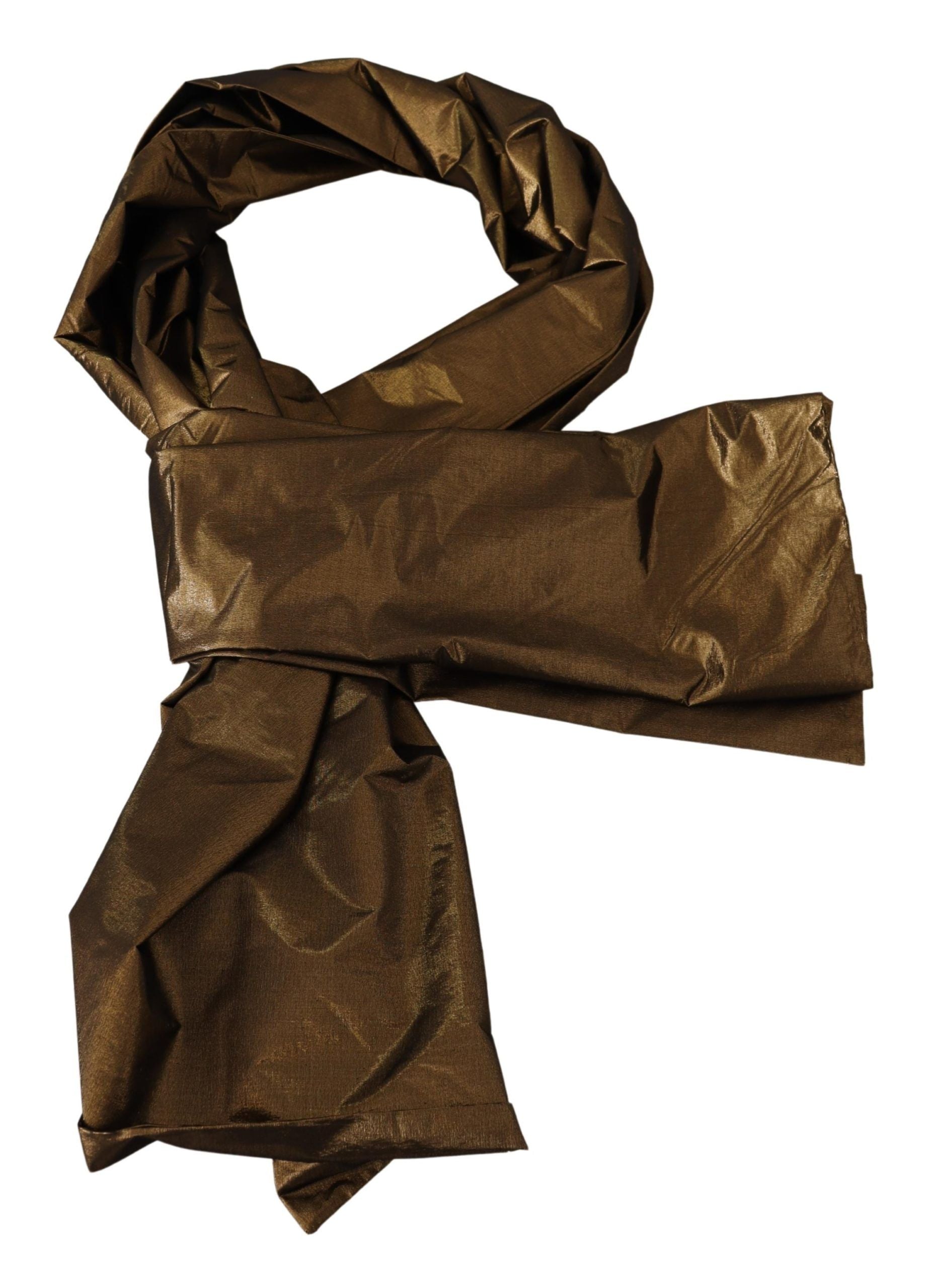 Dolce & Gabbana Elegant Metallic Bronze Scarf - Luksusmuotia Dolce & Gabbana - Tutustu YVES JAVANNI® 