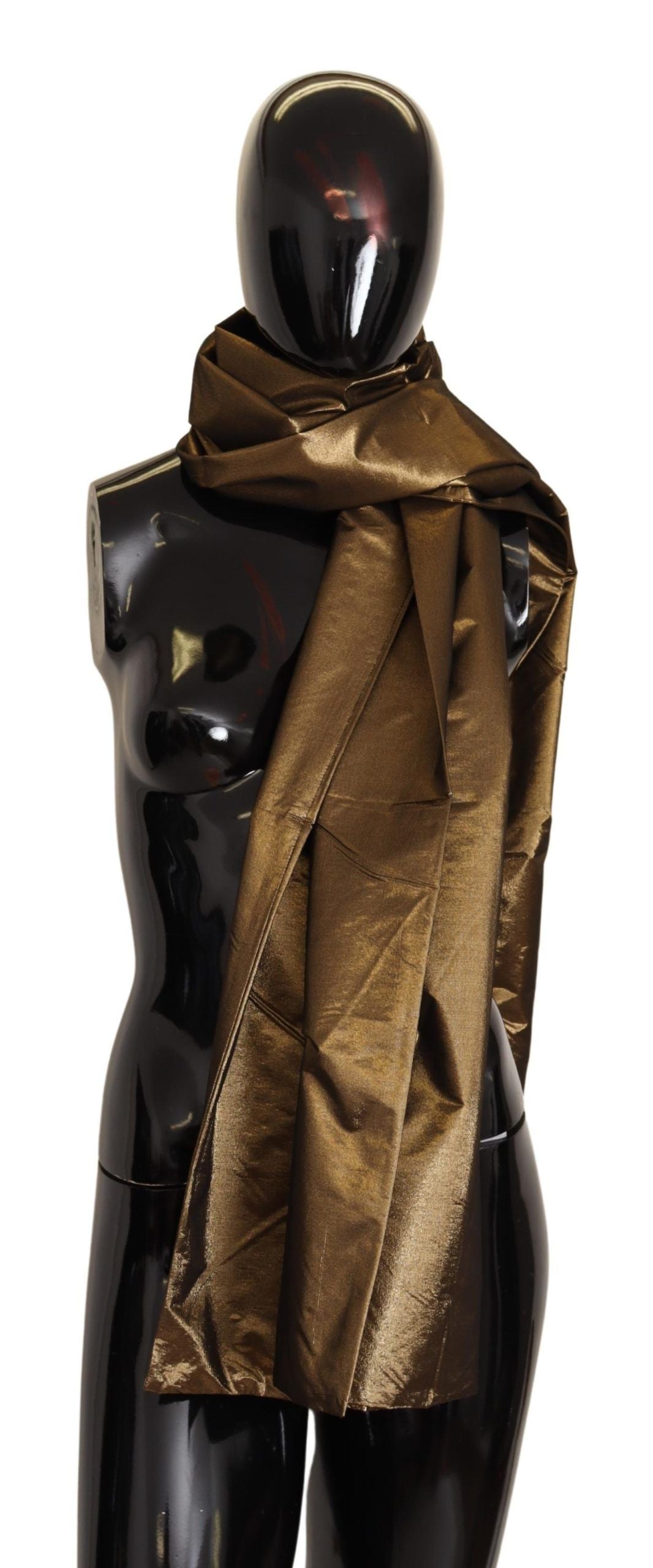 Dolce & Gabbana Elegant Metallic Bronze Scarf - Luxury from Dolce & Gabbana - Shop at YVES JAVANNI