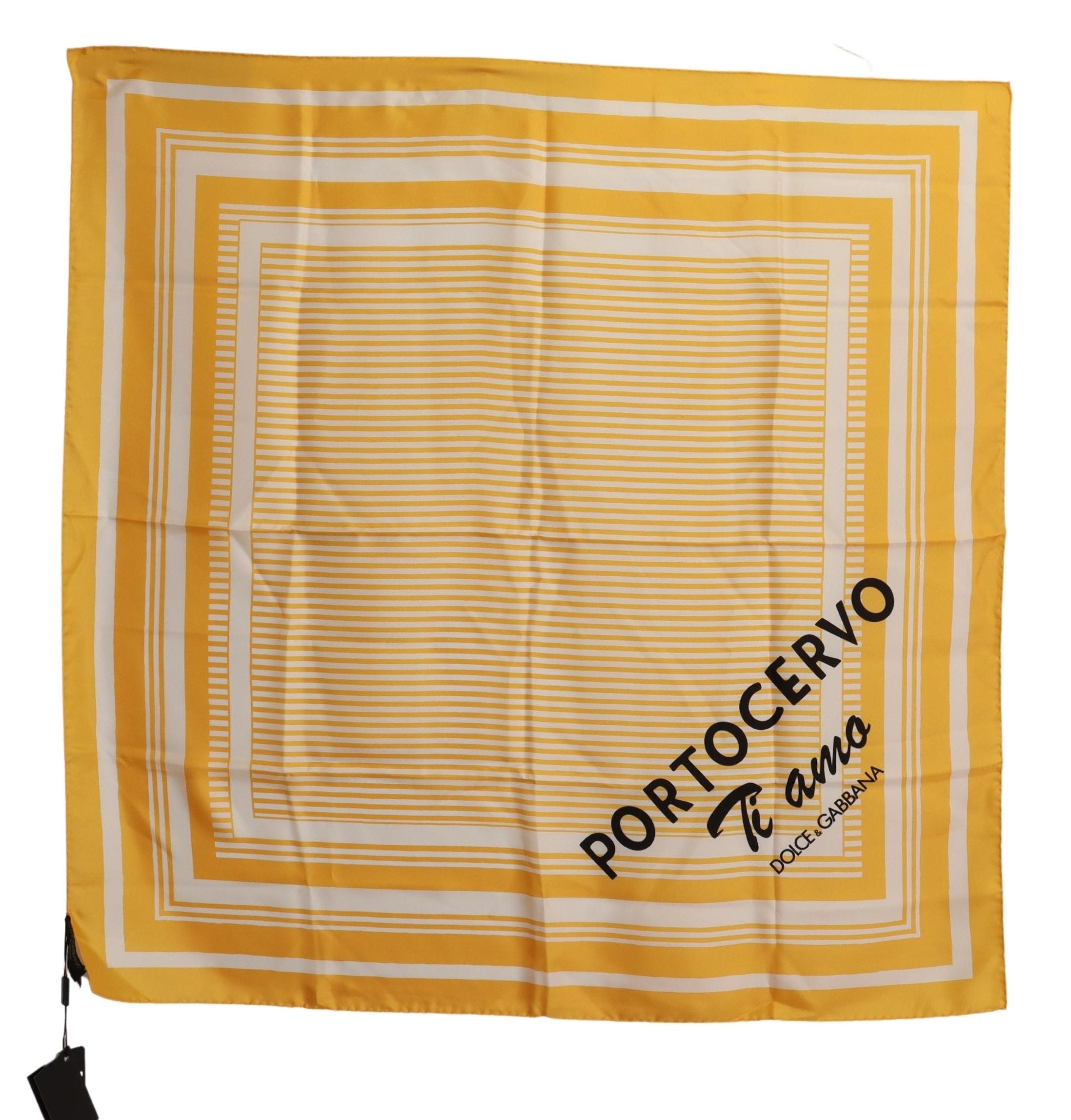 Dolce & Gabbana Elegant Striped Silk Square Scarf - Luksuslaukut ja asusteet Dolce & Gabbana - Tutustu YVES JAVANNI® 