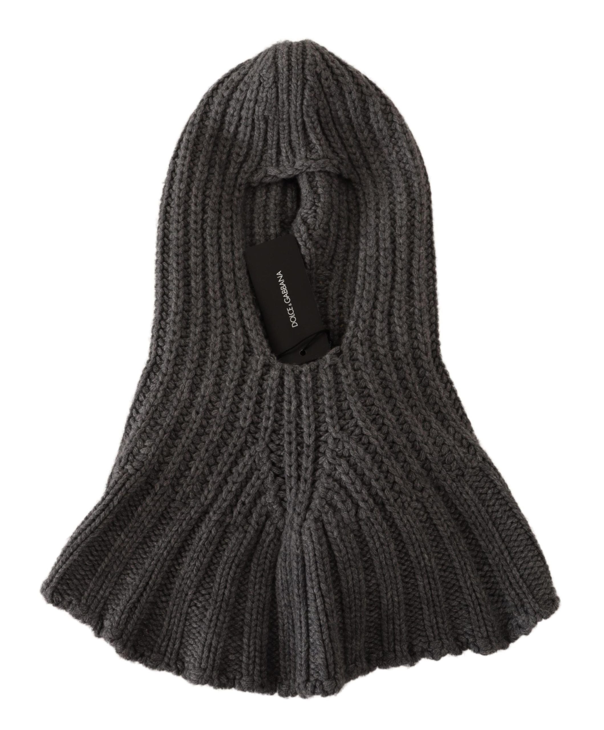 Dolce & Gabbana Elegant Cashmere Hood Scarf in Gray - Luksusmuotia Dolce & Gabbana - Tutustu YVES JAVANNI® 