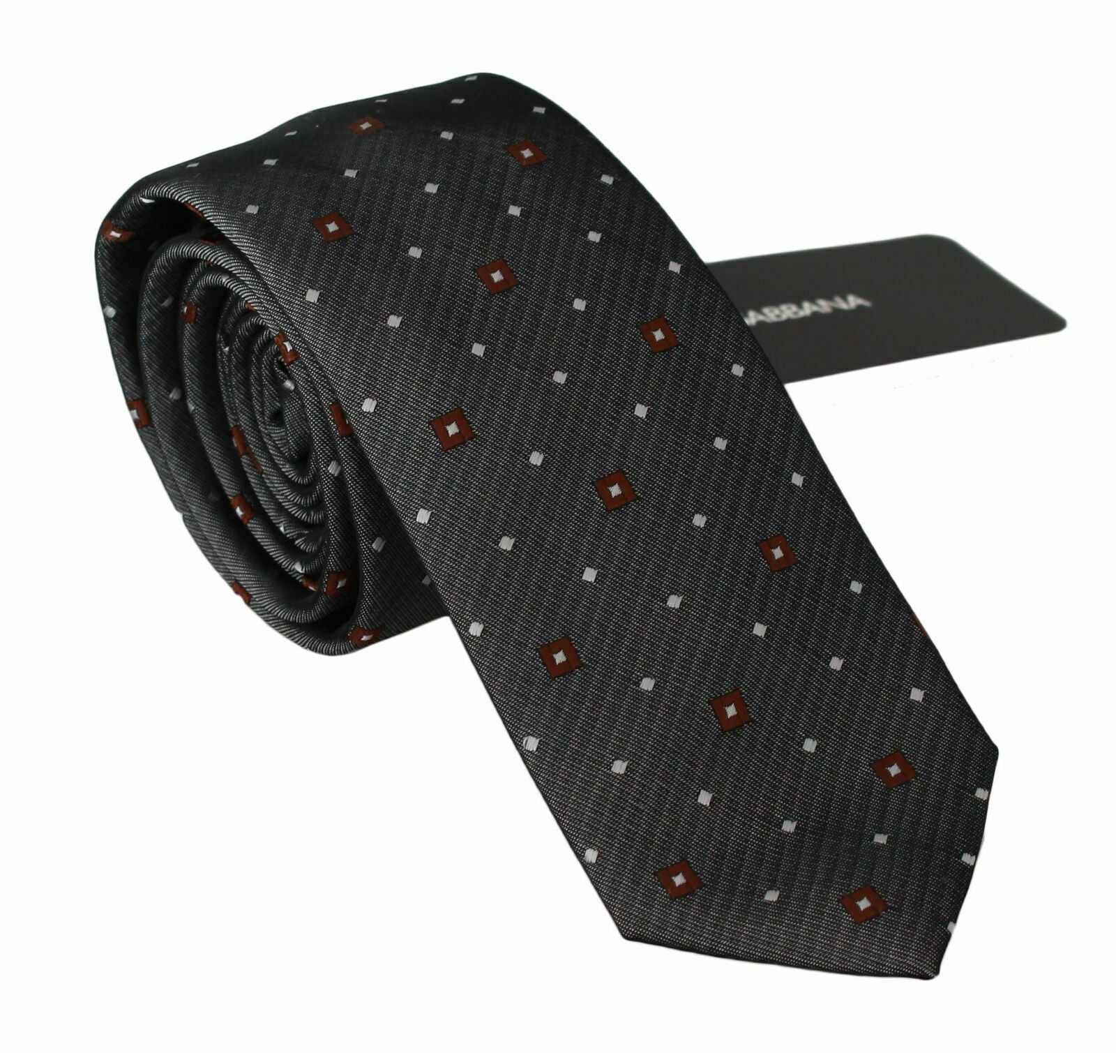 Dolce & Gabbana Elegant Gray Patterned Silk Blend Neck Tie - Luksusmuotia Dolce & Gabbana - Tutustu YVES JAVANNI® 