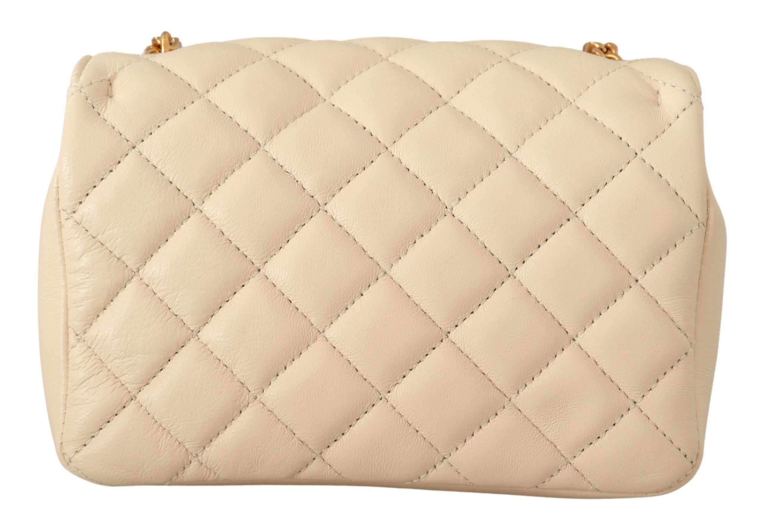 Versace Chic Nappa Leather Crossbody in Purity White - Luksusmuotia Versace - Tutustu YVES JAVANNI® 