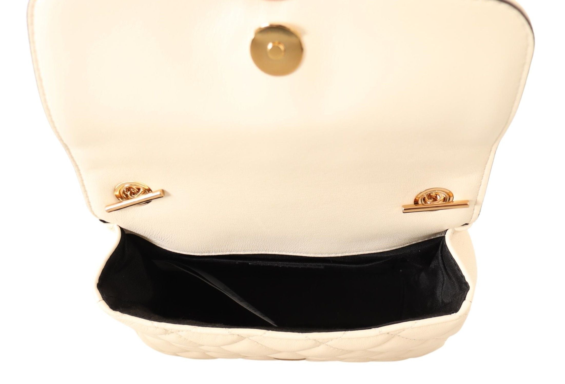 Versace Chic Nappa Leather Crossbody in Purity White - Luksusmuotia Versace - Tutustu YVES JAVANNI® 