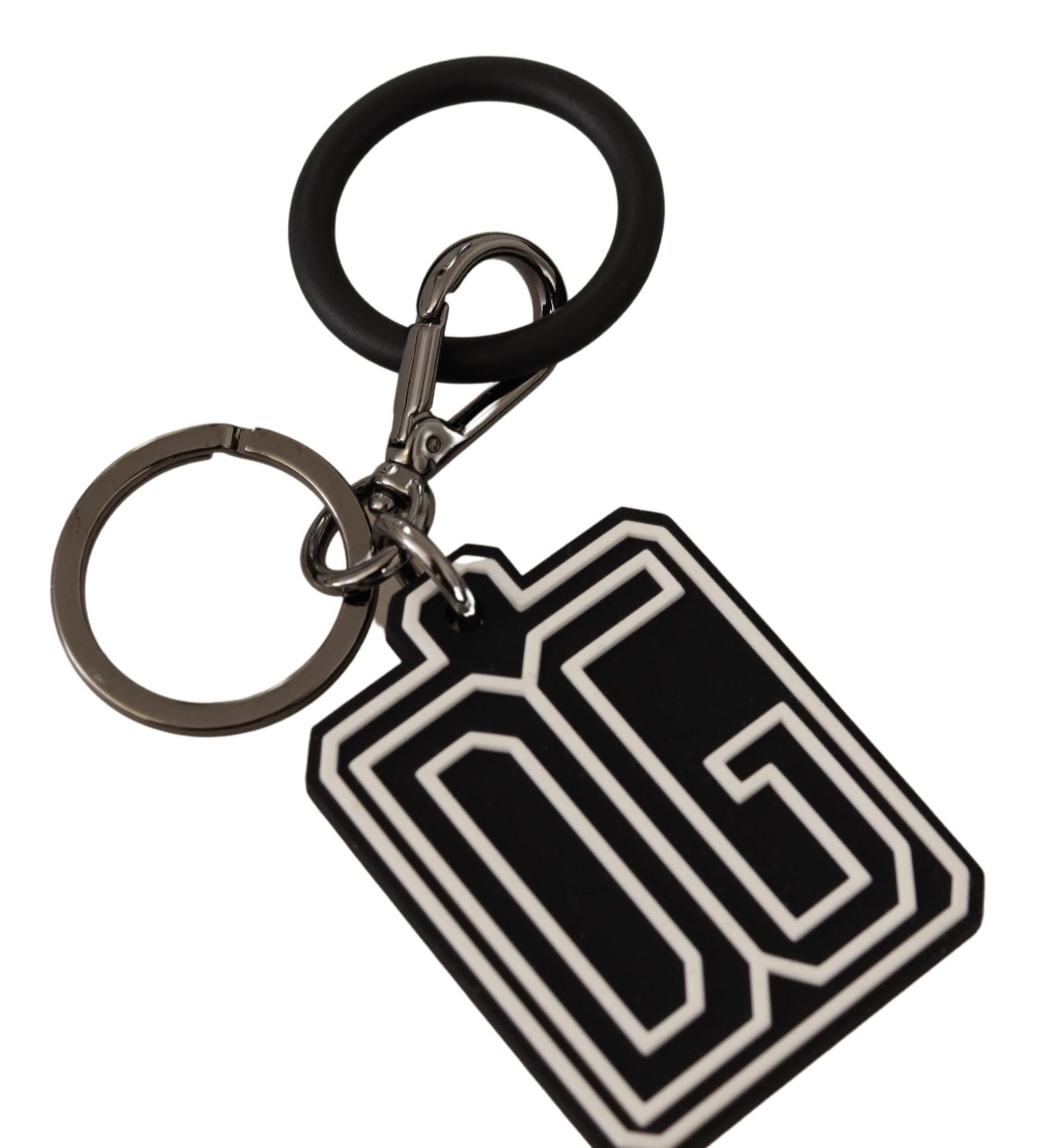 Dolce & Gabbana Elegant Silver & Rubber Designer Keyring - Luksusmuotia Dolce & Gabbana - Tutustu YVES JAVANNI® 