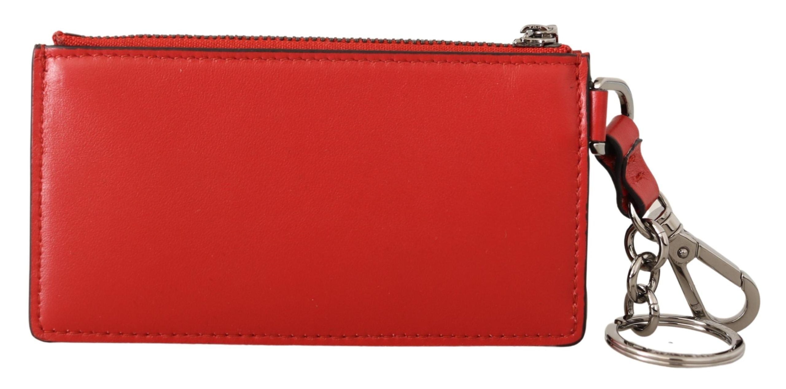 Dolce & Gabbana Elegant Leather Keychain in Vibrant Red - Luksusmuotia Dolce & Gabbana - Tutustu YVES JAVANNI® 