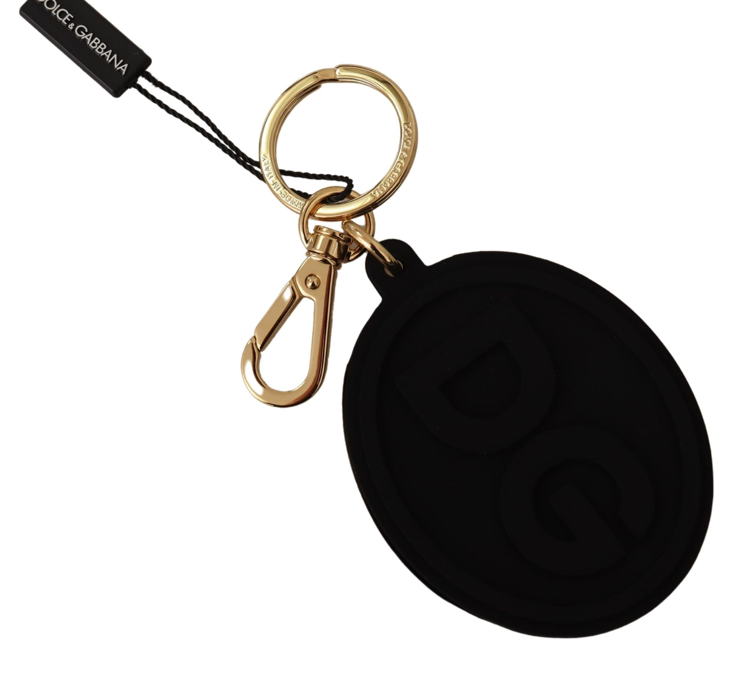 Dolce & Gabbana Elegant Black and Gold Keychain Accessory - Luksusmuotia Dolce & Gabbana - Tutustu YVES JAVANNI® 