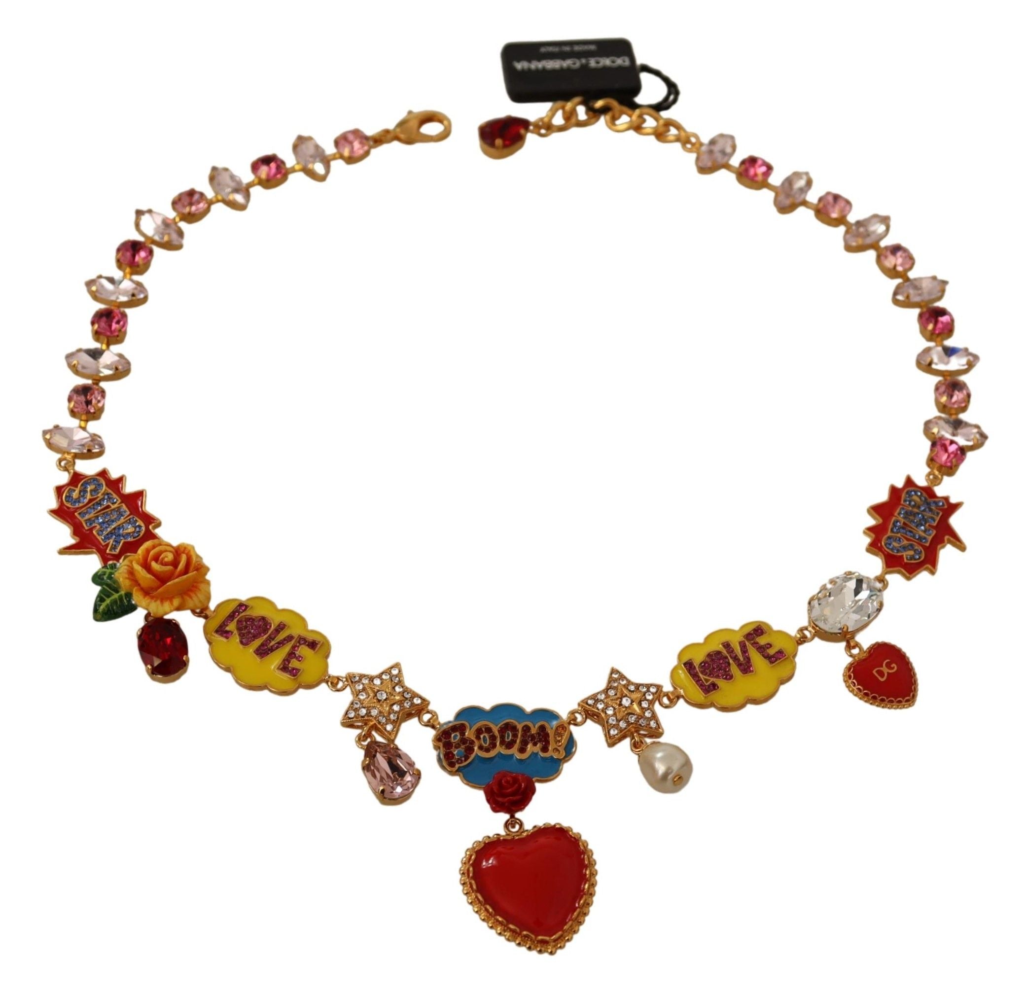 Dolce & Gabbana Charm Necklace with Hand-Painted Elements - Luksuslaukut ja asusteet Dolce & Gabbana - Tutustu YVES JAVANNI® 