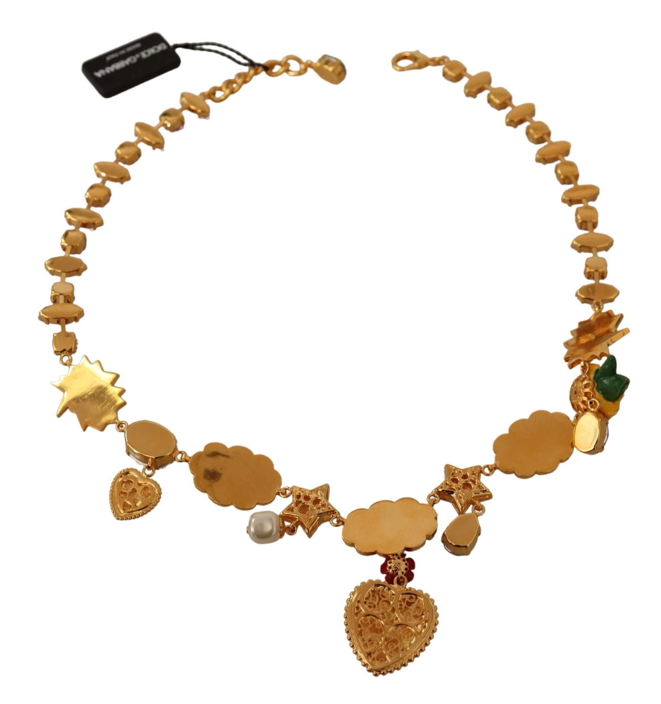 Dolce & Gabbana Charm Necklace with Hand-Painted Elements - Luksuslaukut ja asusteet Dolce & Gabbana - Tutustu YVES JAVANNI® 