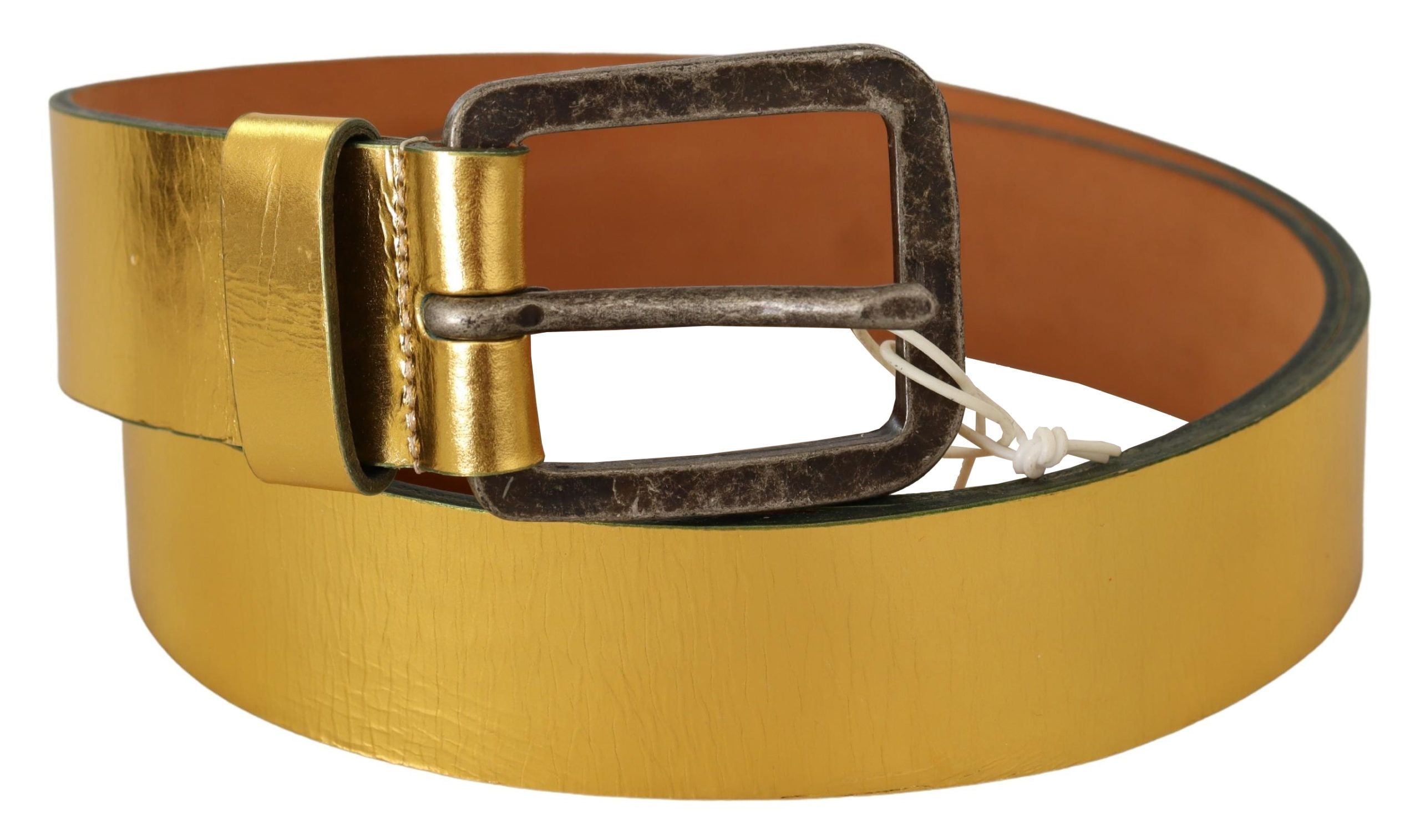 John Galliano Elegant Gold Genuine Leather Men's Belt - Luksusmuotia John Galliano - Tutustu YVES JAVANNI® 