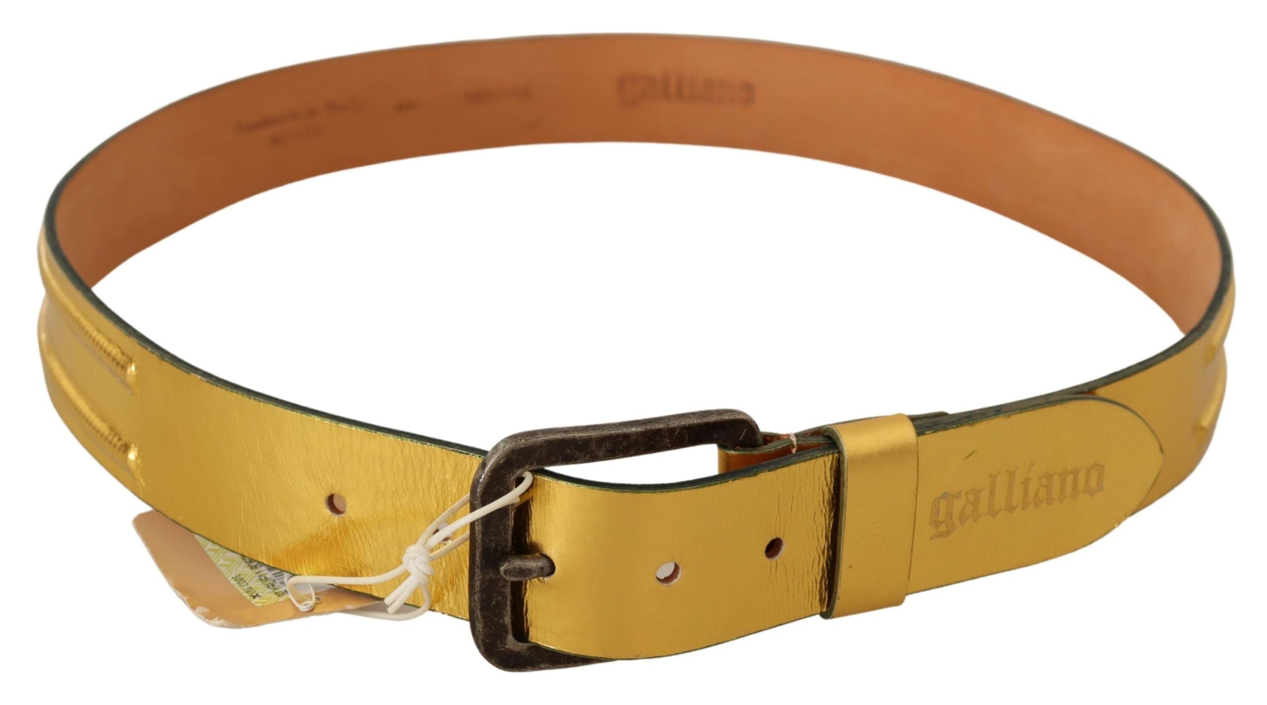 John Galliano Elegant Gold Genuine Leather Men's Belt - Luksuslaukut ja asusteet John Galliano - Tutustu YVES JAVANNI® 