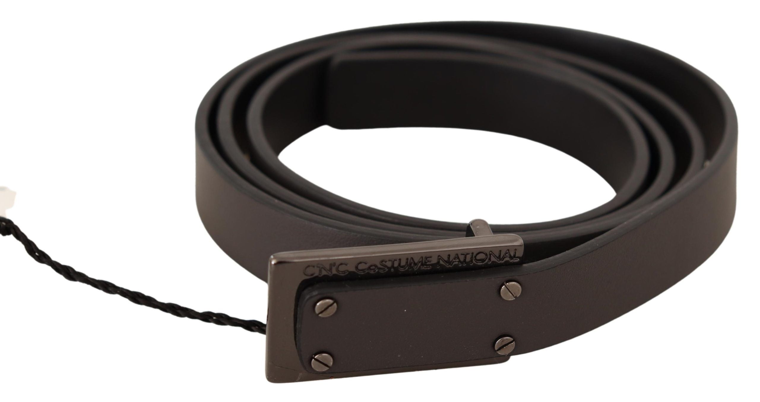 Costume National Elegant Leather Belt with Metal Buckle - Luksusmuotia Costume National - Tutustu YVES JAVANNI® 