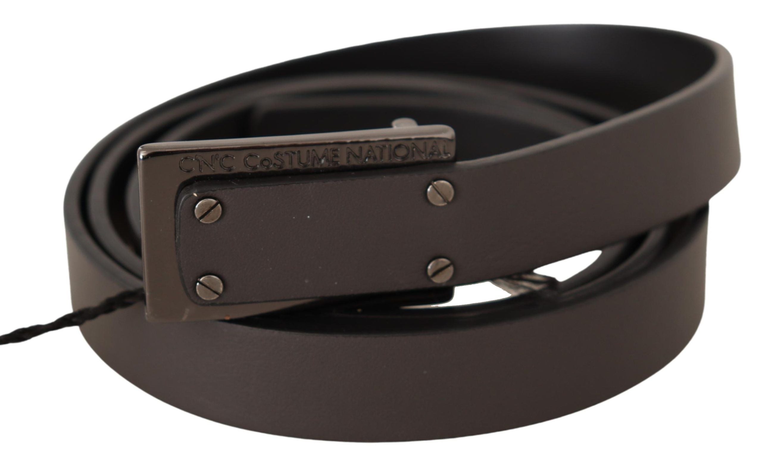 Costume National Elegant Leather Belt with Metal Buckle - Luksusmuotia Costume National - Tutustu YVES JAVANNI® 